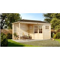 5-Eck Gartenhaus mit Anbau Modell Franz-28