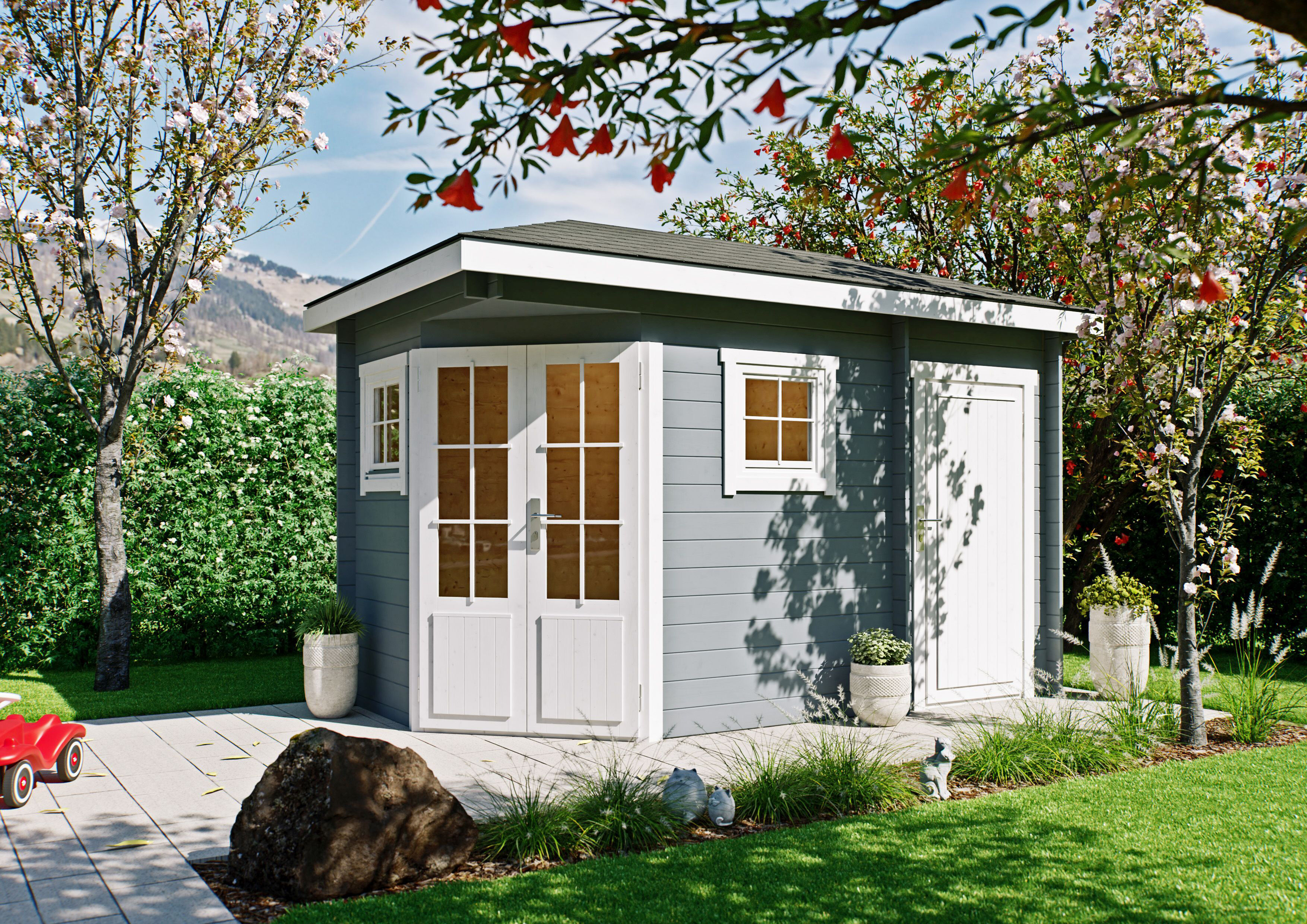 Fjordholz 5-Eck Gartenhaus Modell Evelyn 1D