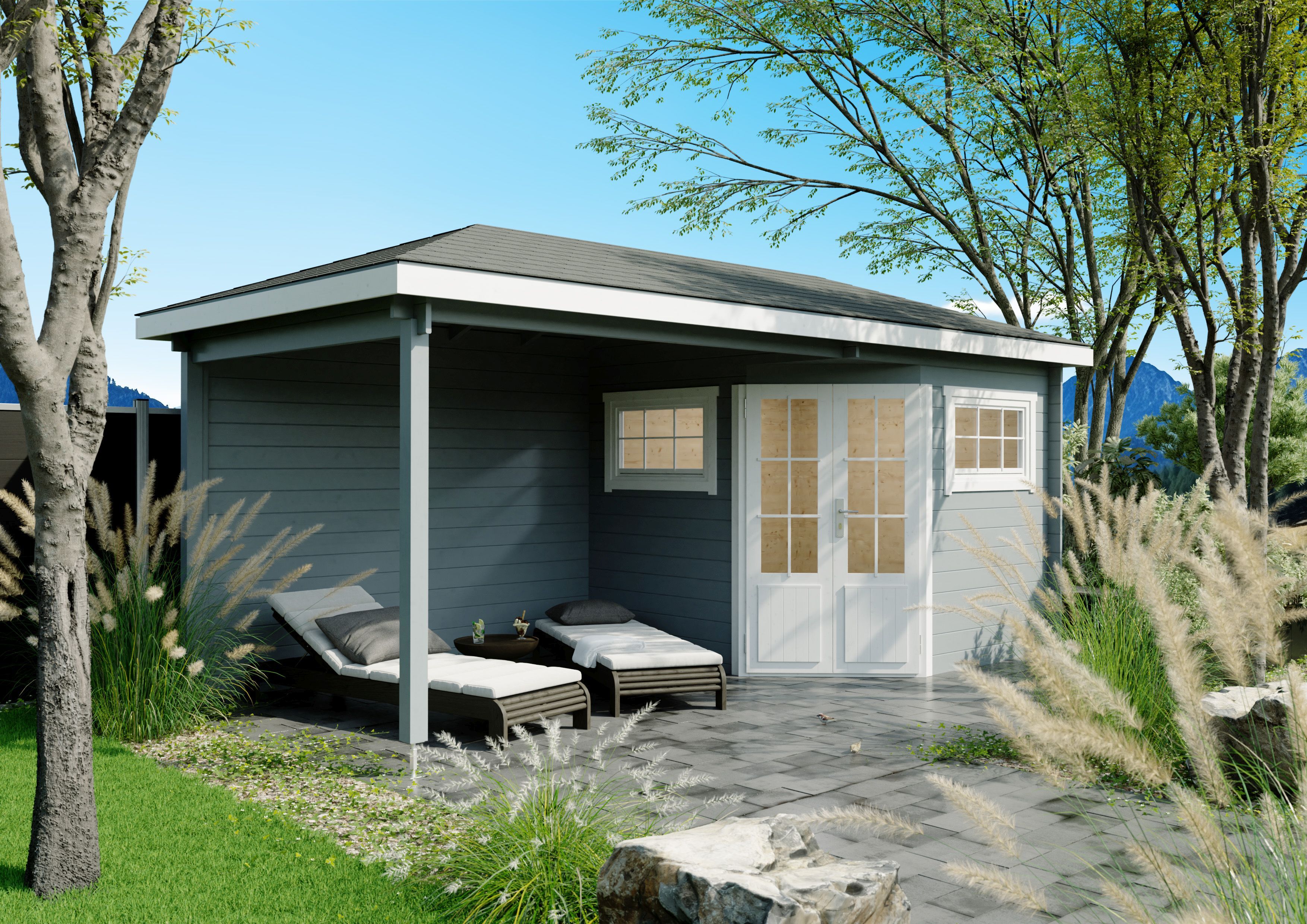 Fjordholz 5-Eck Gartenhaus Modell Evelyn 2C