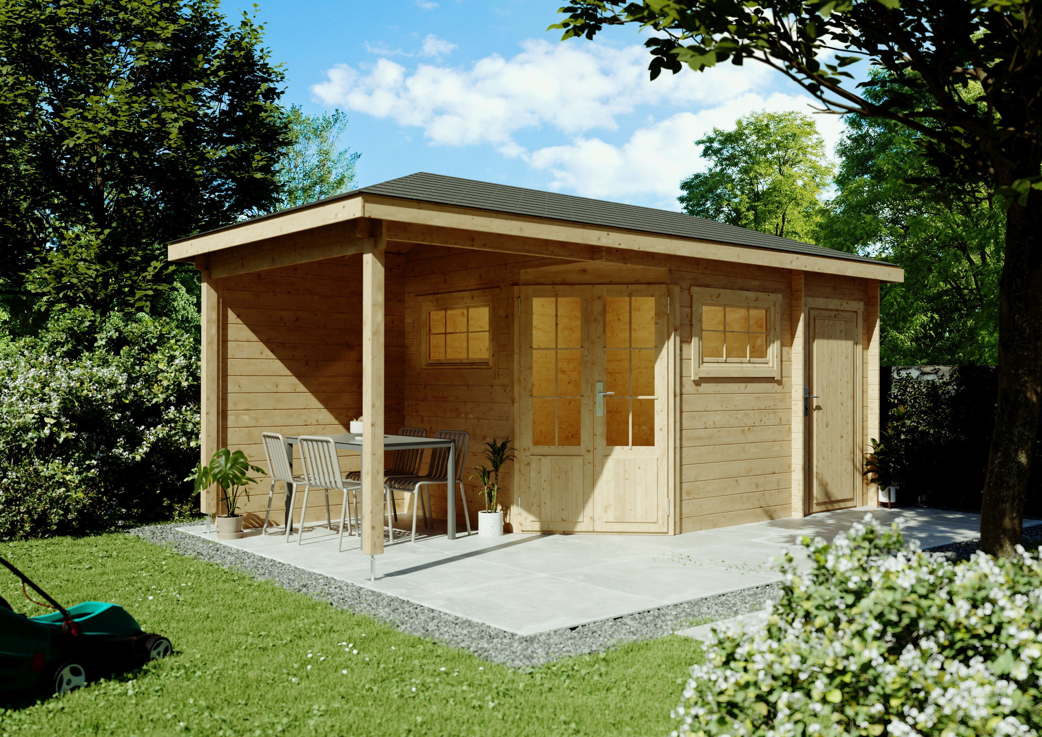 Fjordholz 5-Eck Gartenhaus Modell Evelyn 2E