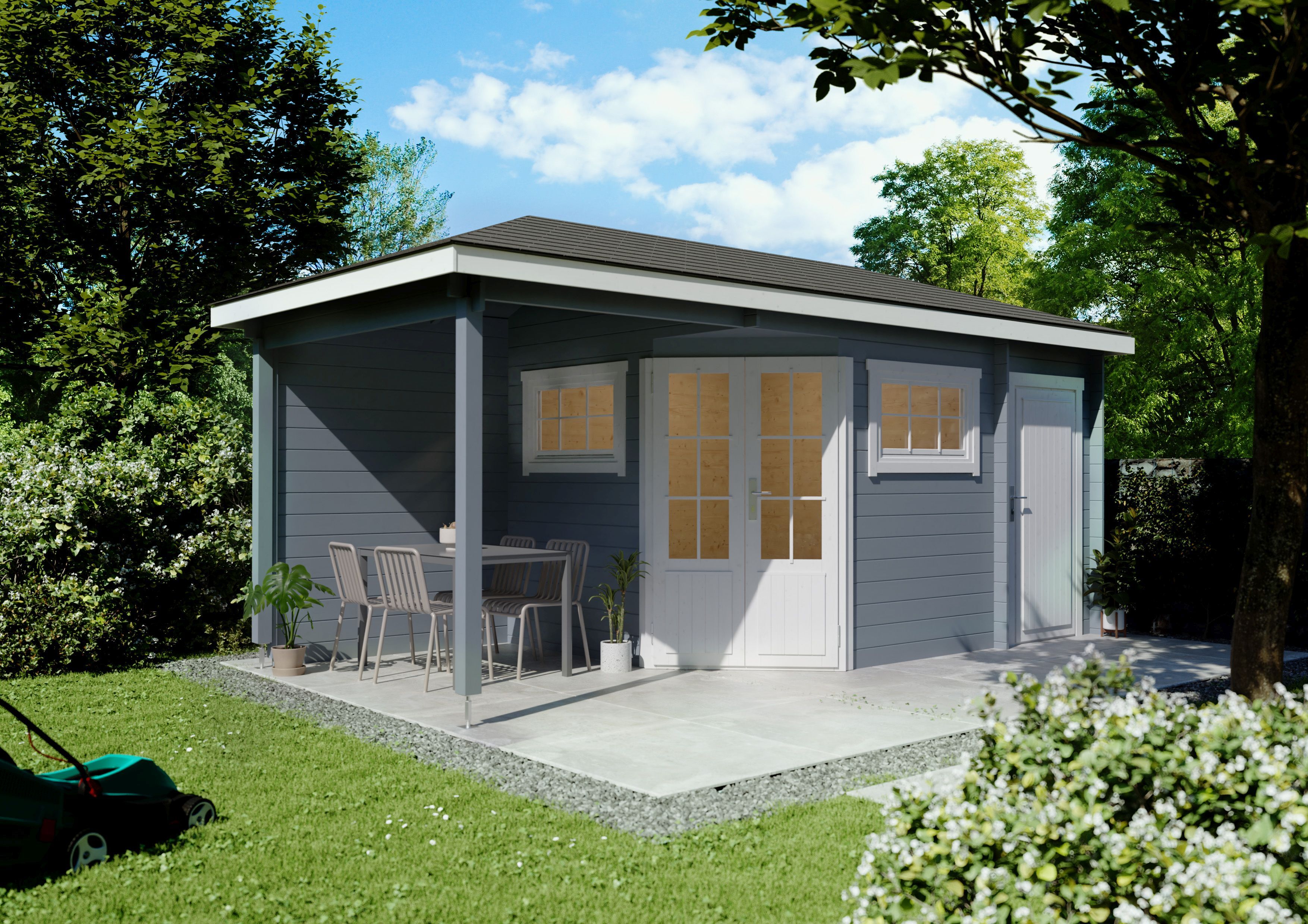 Fjordholz 5-Eck Gartenhaus Modell Evelyn 2E