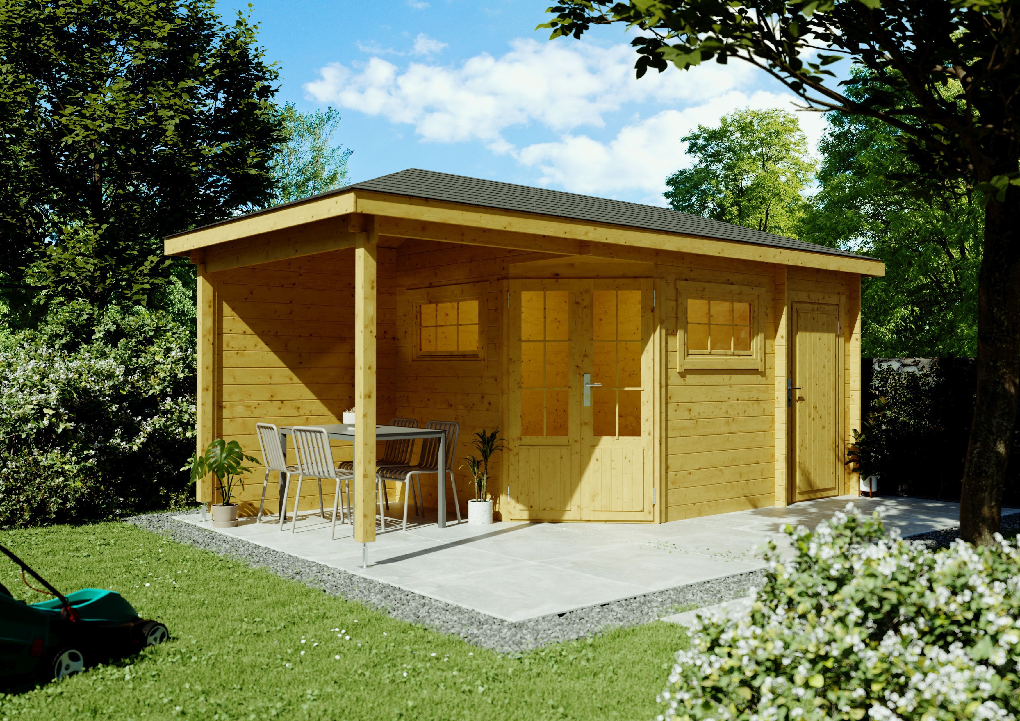 Fjordholz 5-Eck Gartenhaus Modell Evelyn 2E