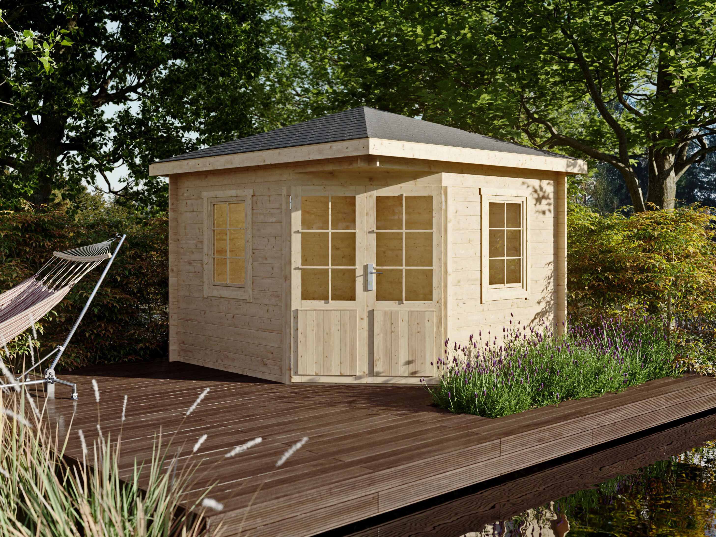Fjordholz 5-Eck Gartenhaus Modell Evelyn 3A