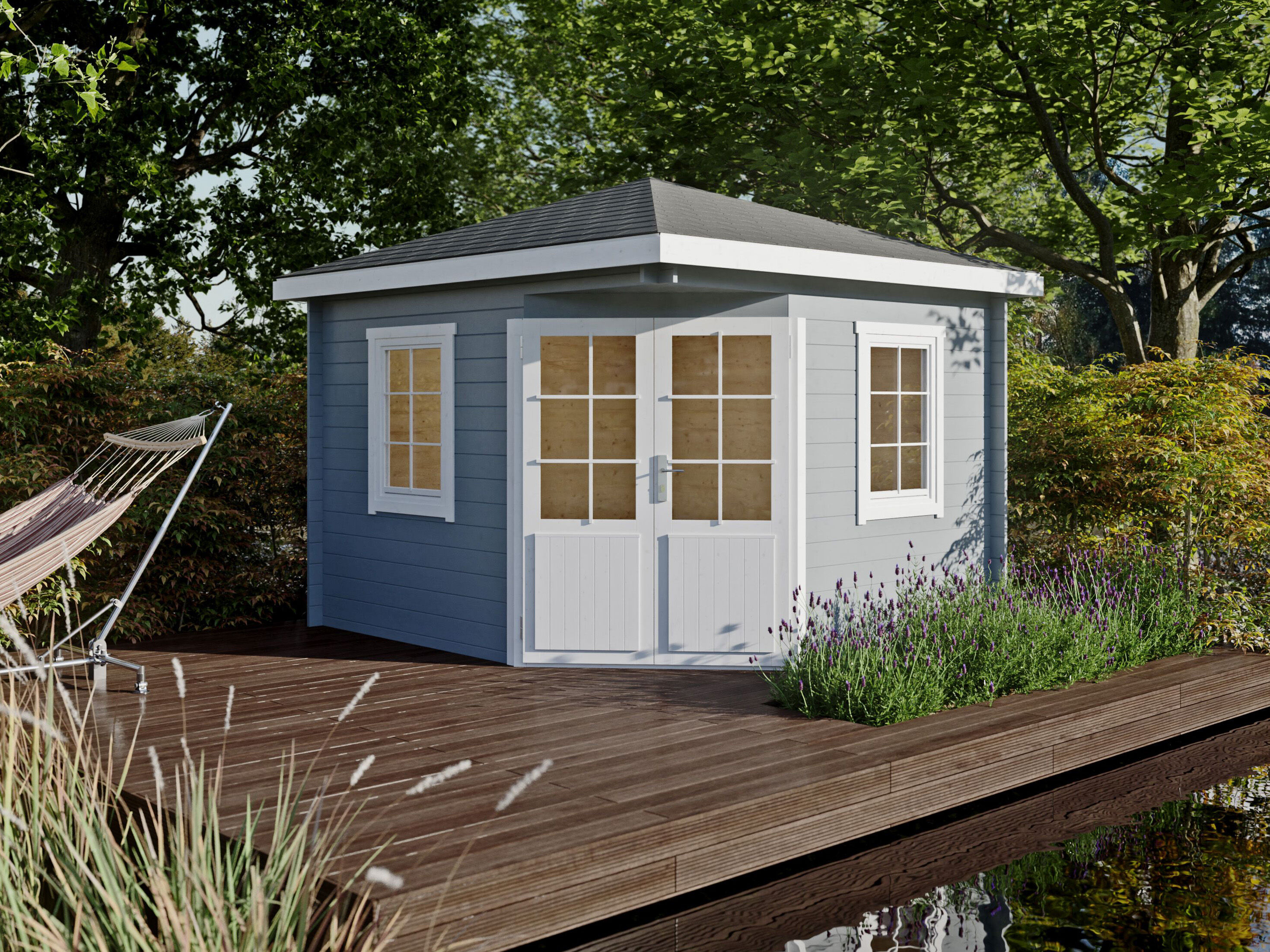 Fjordholz 5-Eck Gartenhaus Modell Evelyn 3A