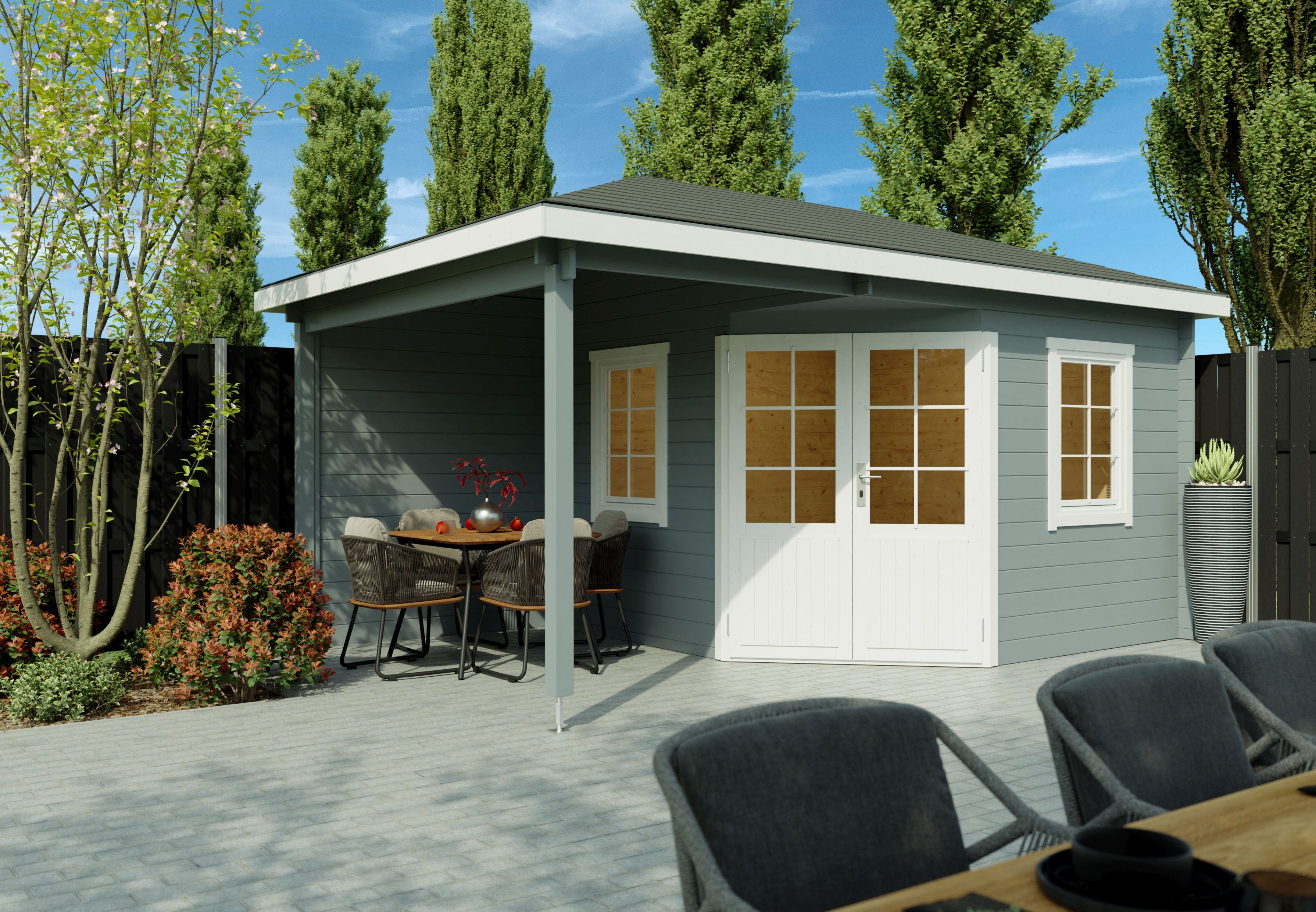 Fjordholz 5-Eck Gartenhaus Modell Evelyn 3B