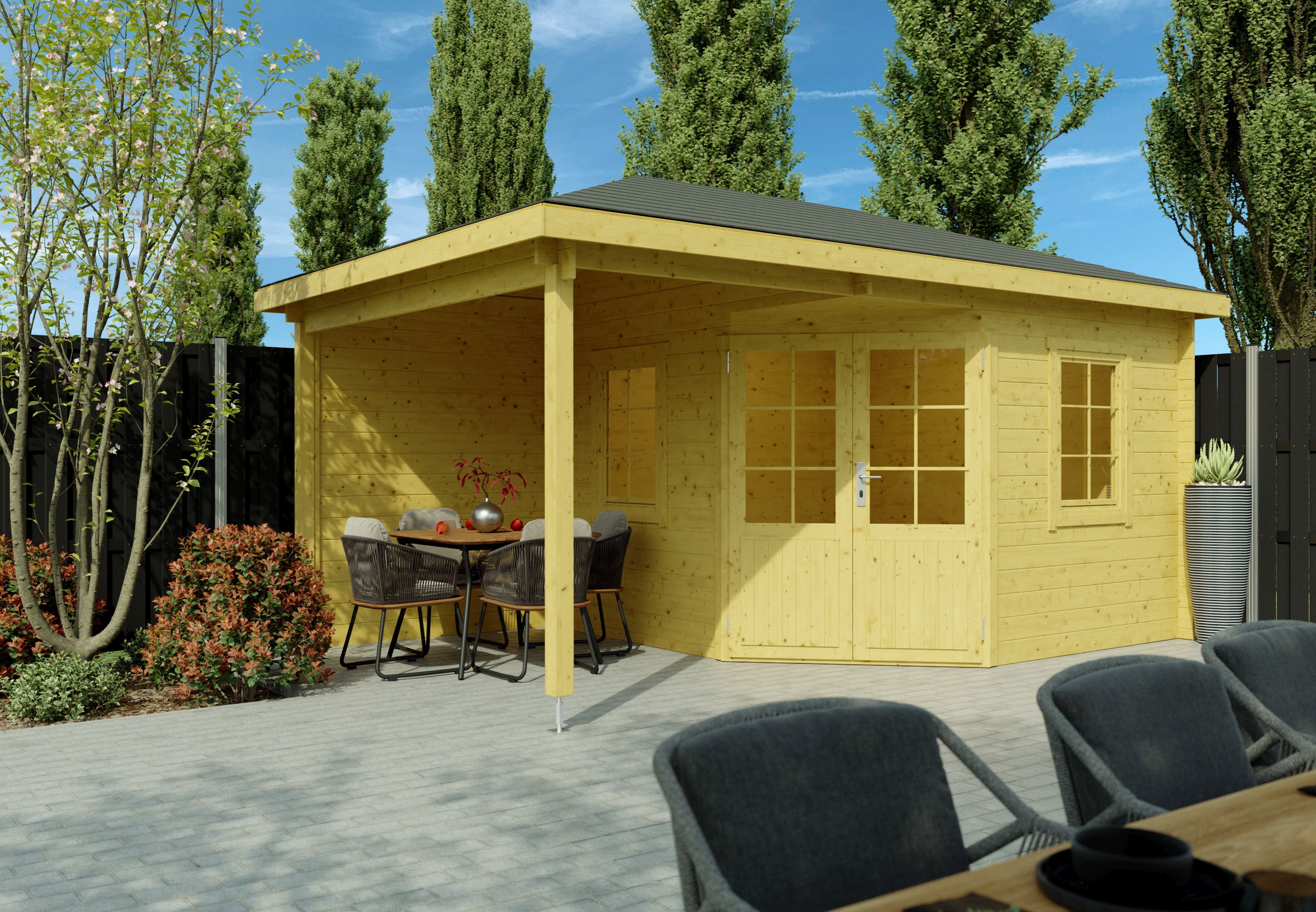 Fjordholz 5-Eck Gartenhaus Modell Evelyn 3B
