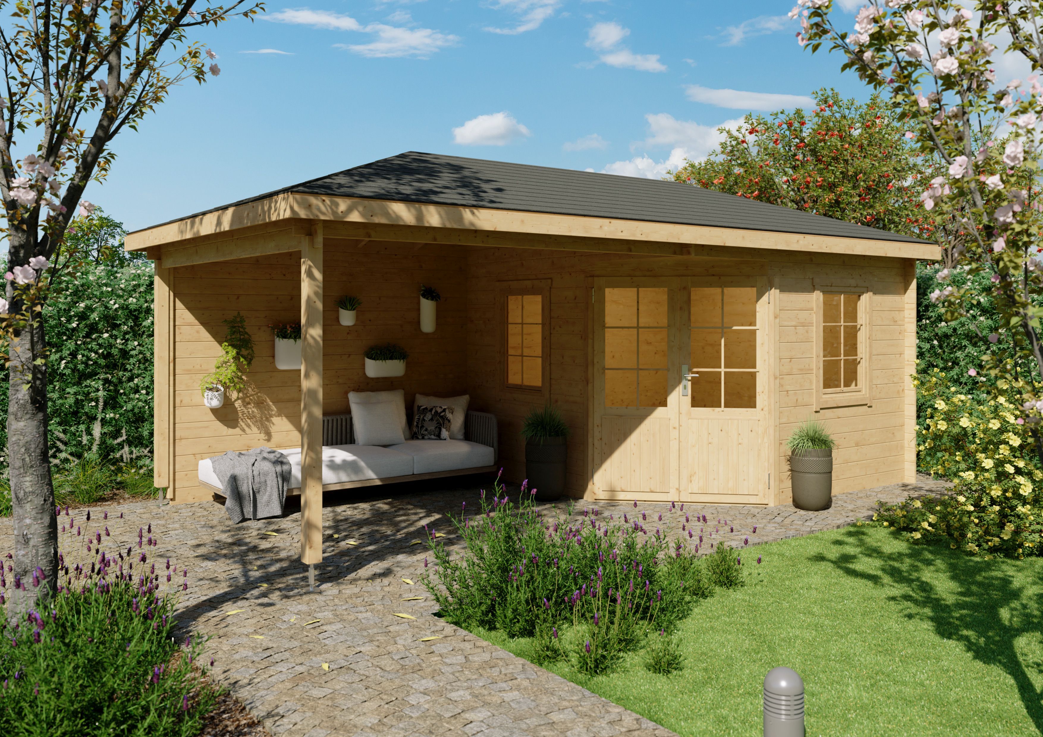 Fjordholz 5-Eck Gartenhaus Modell Evelyn 3C