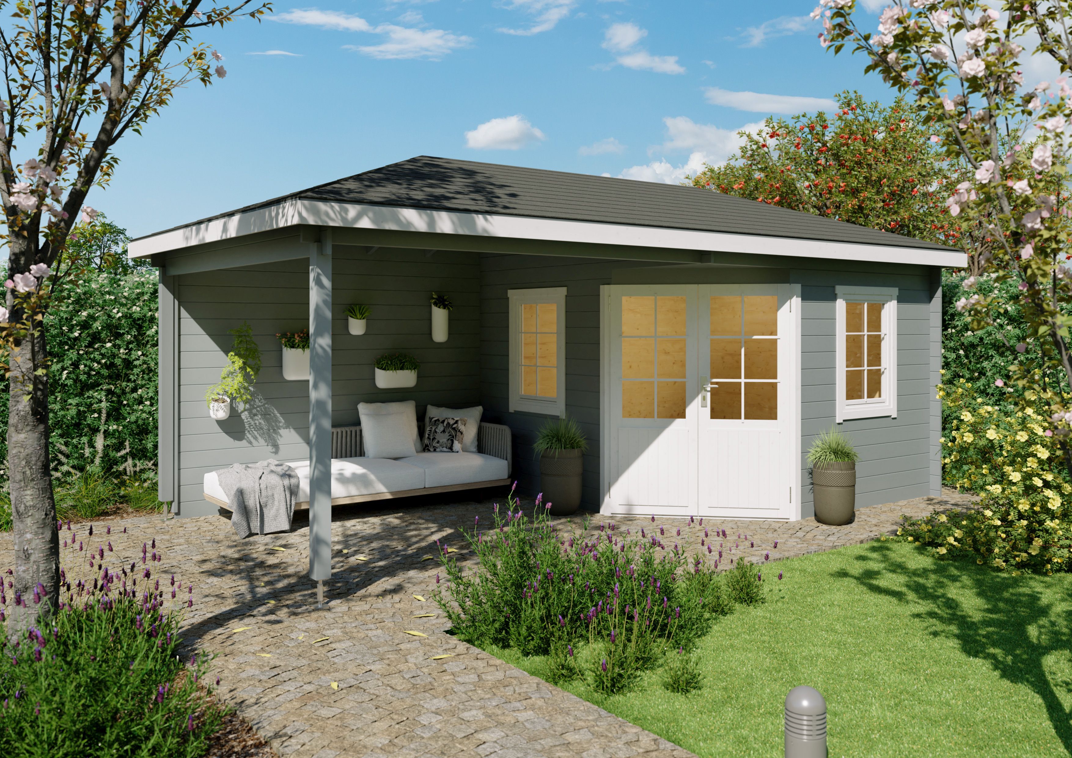 Fjordholz 5-Eck Gartenhaus Modell Evelyn 3C