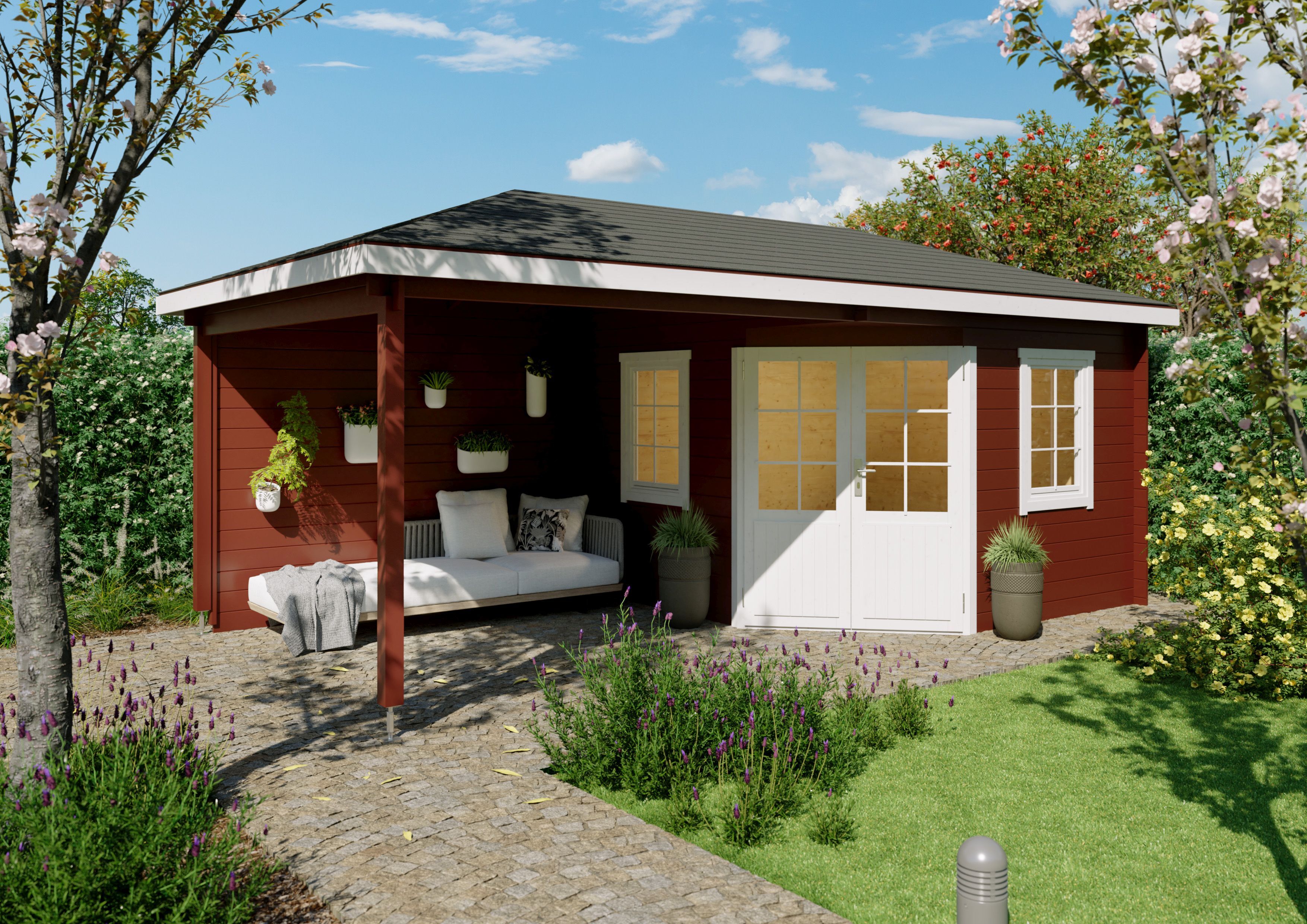 Fjordholz 5-Eck Gartenhaus Modell Evelyn 3C