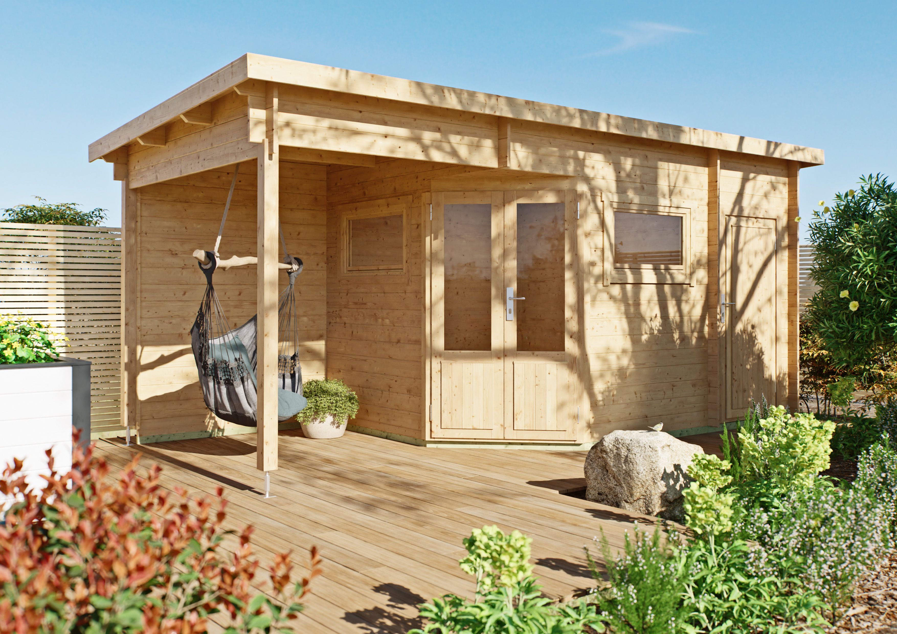 Fjordholz 5-Eck Gartenhaus Modell Leva 2E