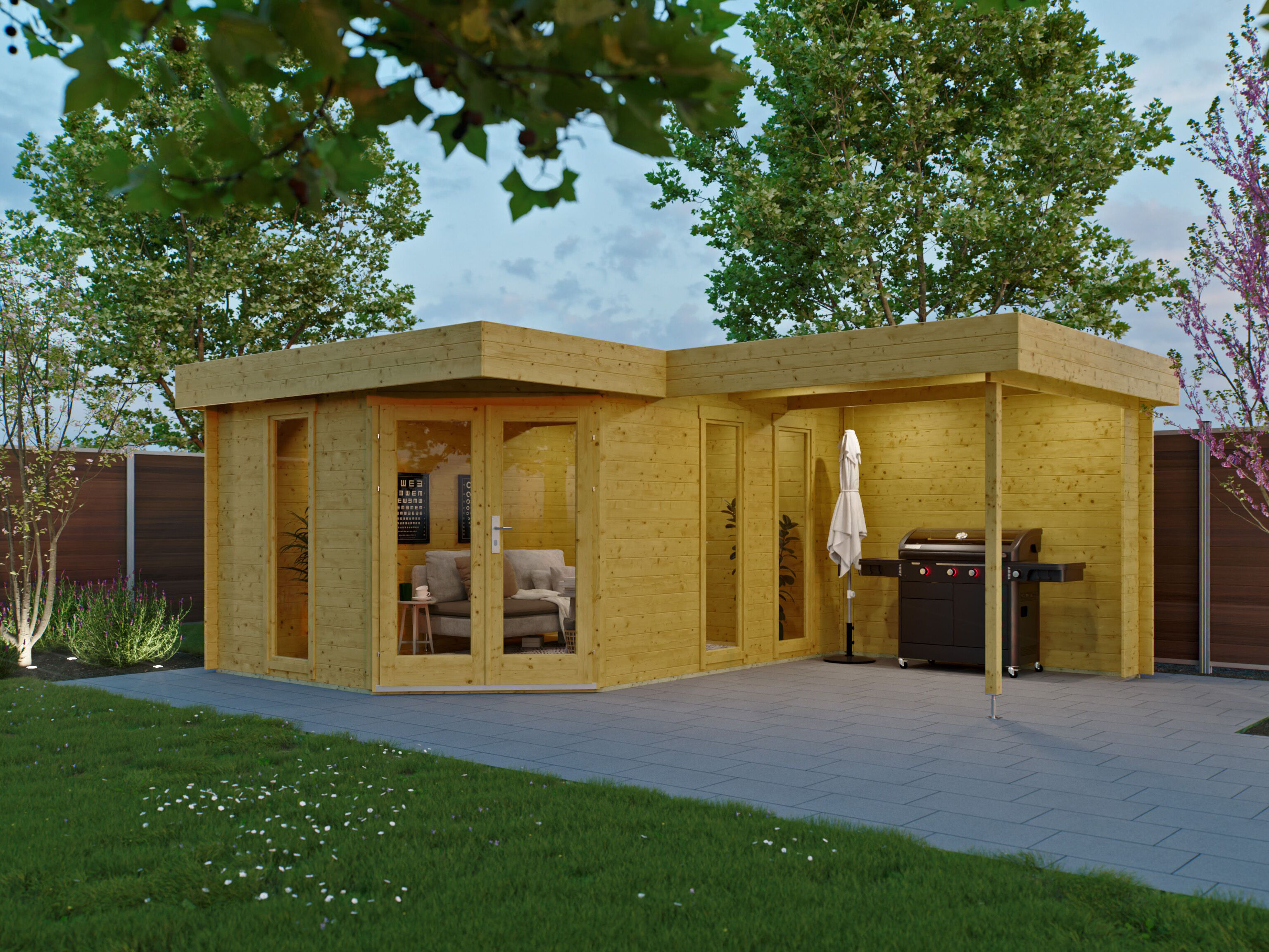 Fjordholz 5-Eck Gartenhaus Modell Miro 28