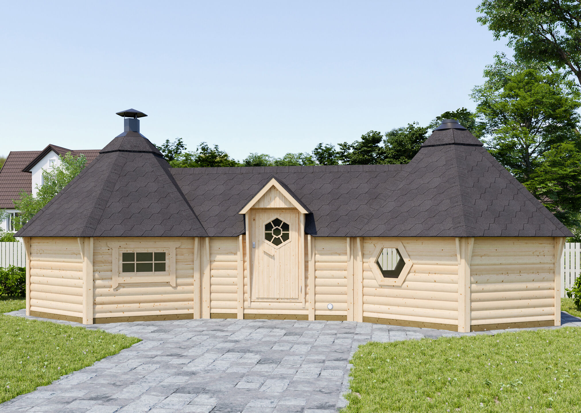 Fjordholz Doppelkota Modell Just  22 m²