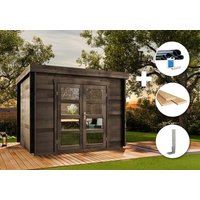 ECO Set - Gartenhaus  Paloma Plus -grau