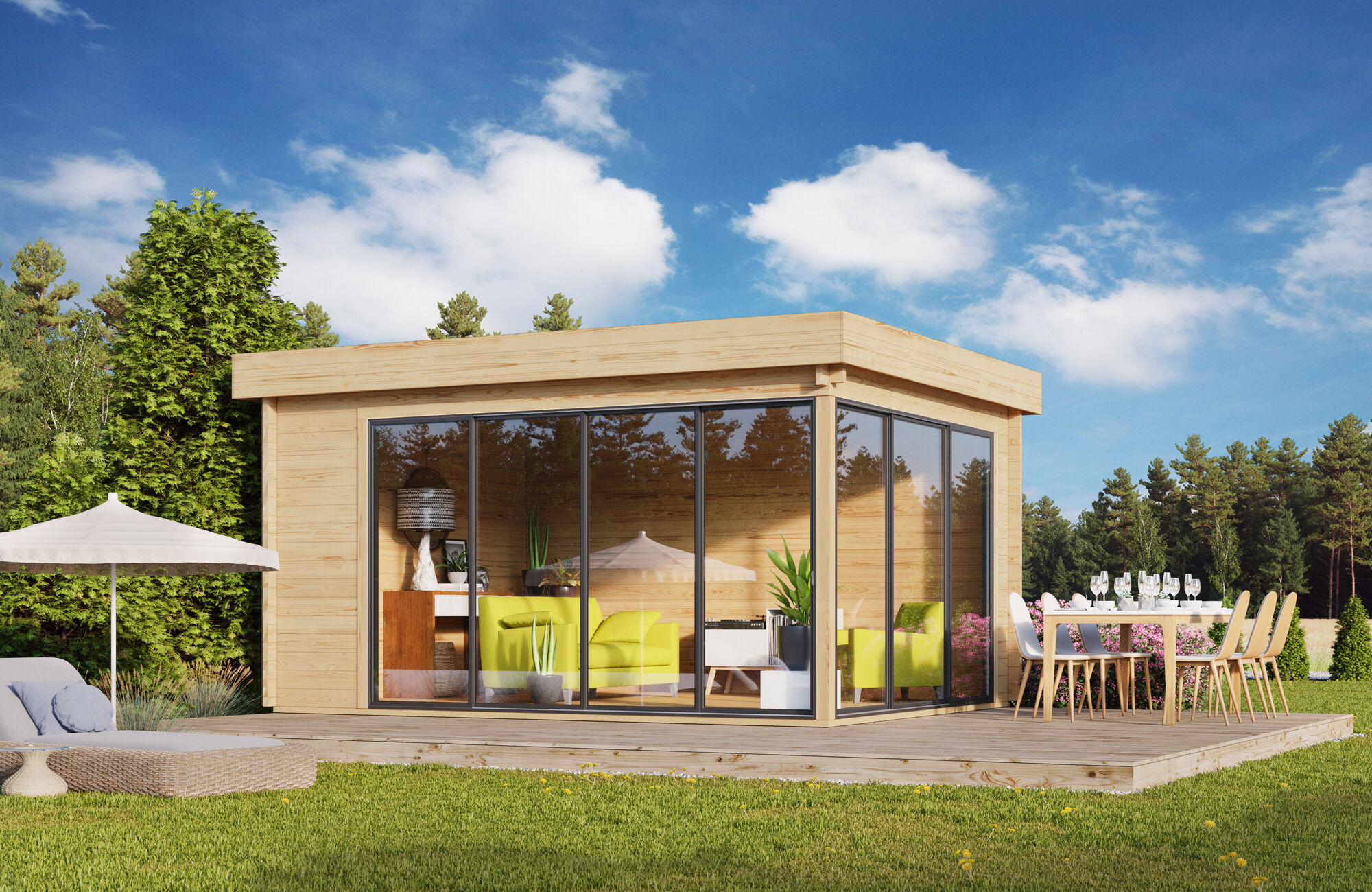 Fjordholz Gartenhaus Alu Concept 44 A