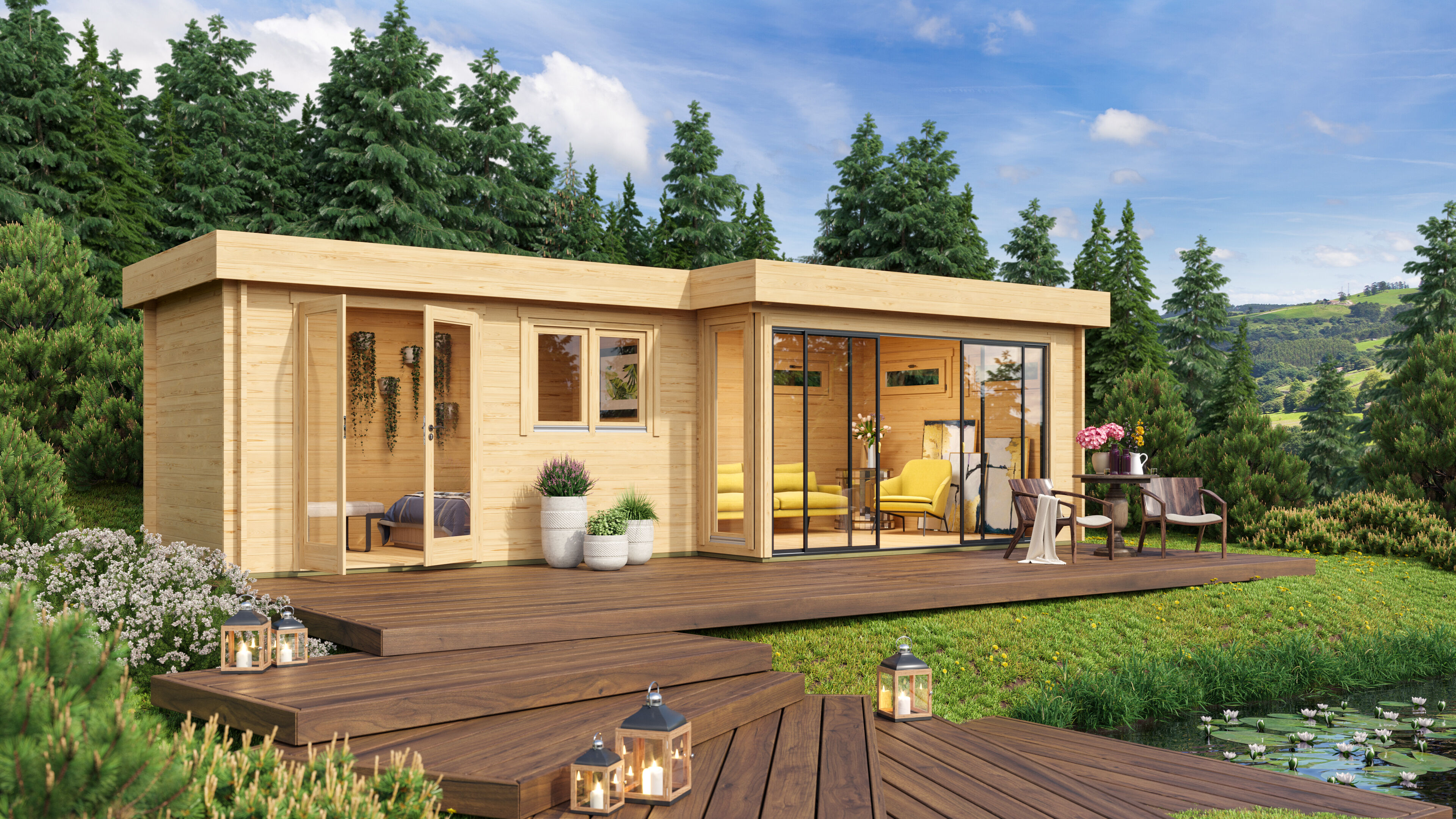 Fjordholz Gartenhaus  Alu Concept 44 K