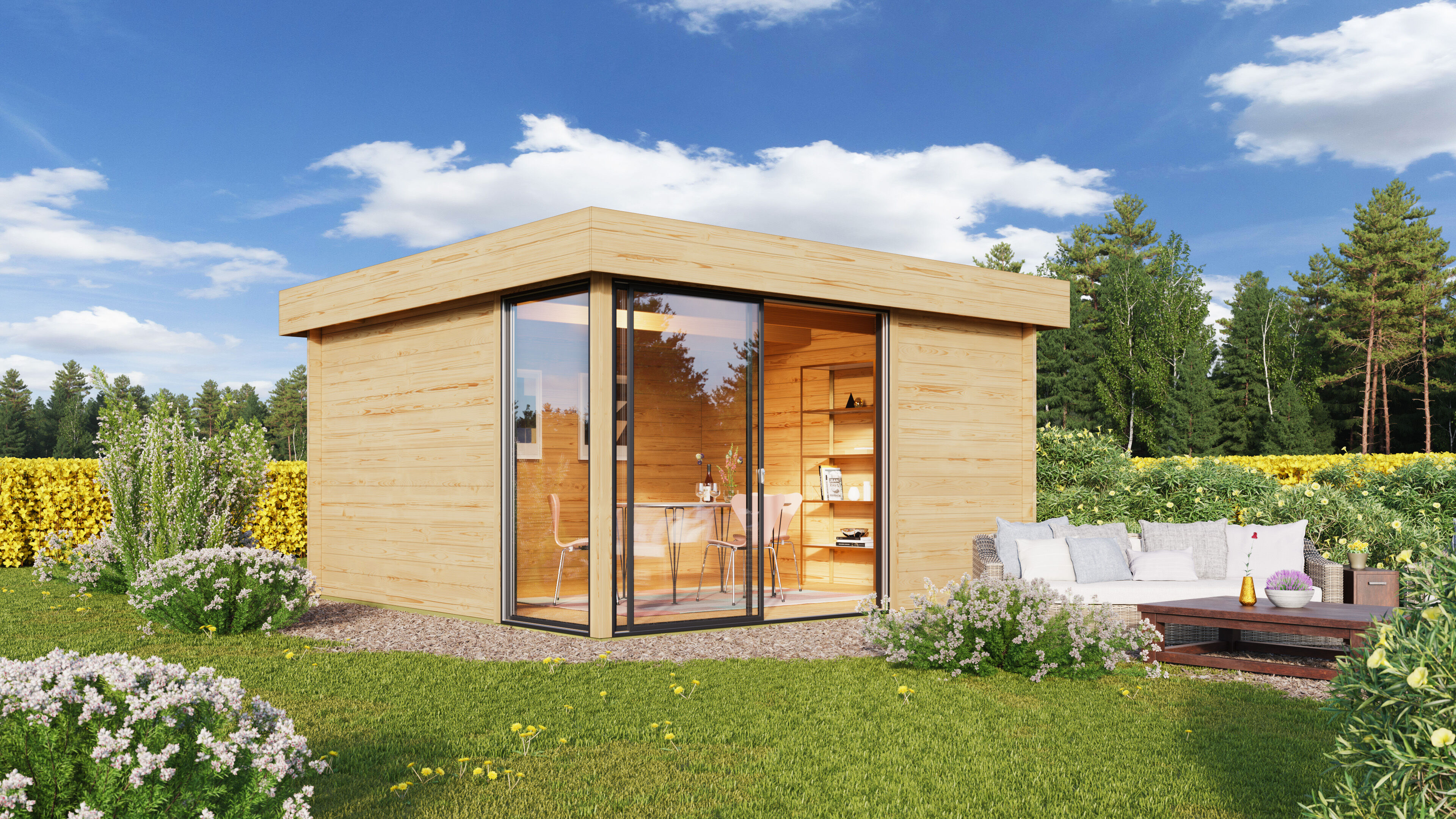 Fjordholz Gartenhaus Alu Concept 44 P