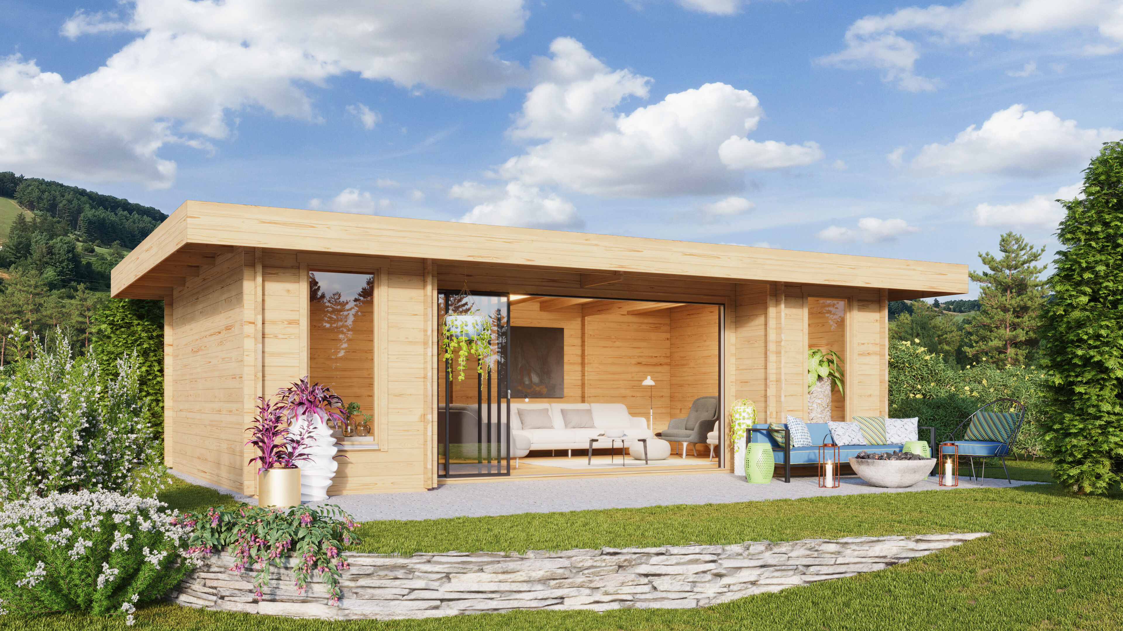 Fjordholz Gartenhaus Alu Concept 44 Q