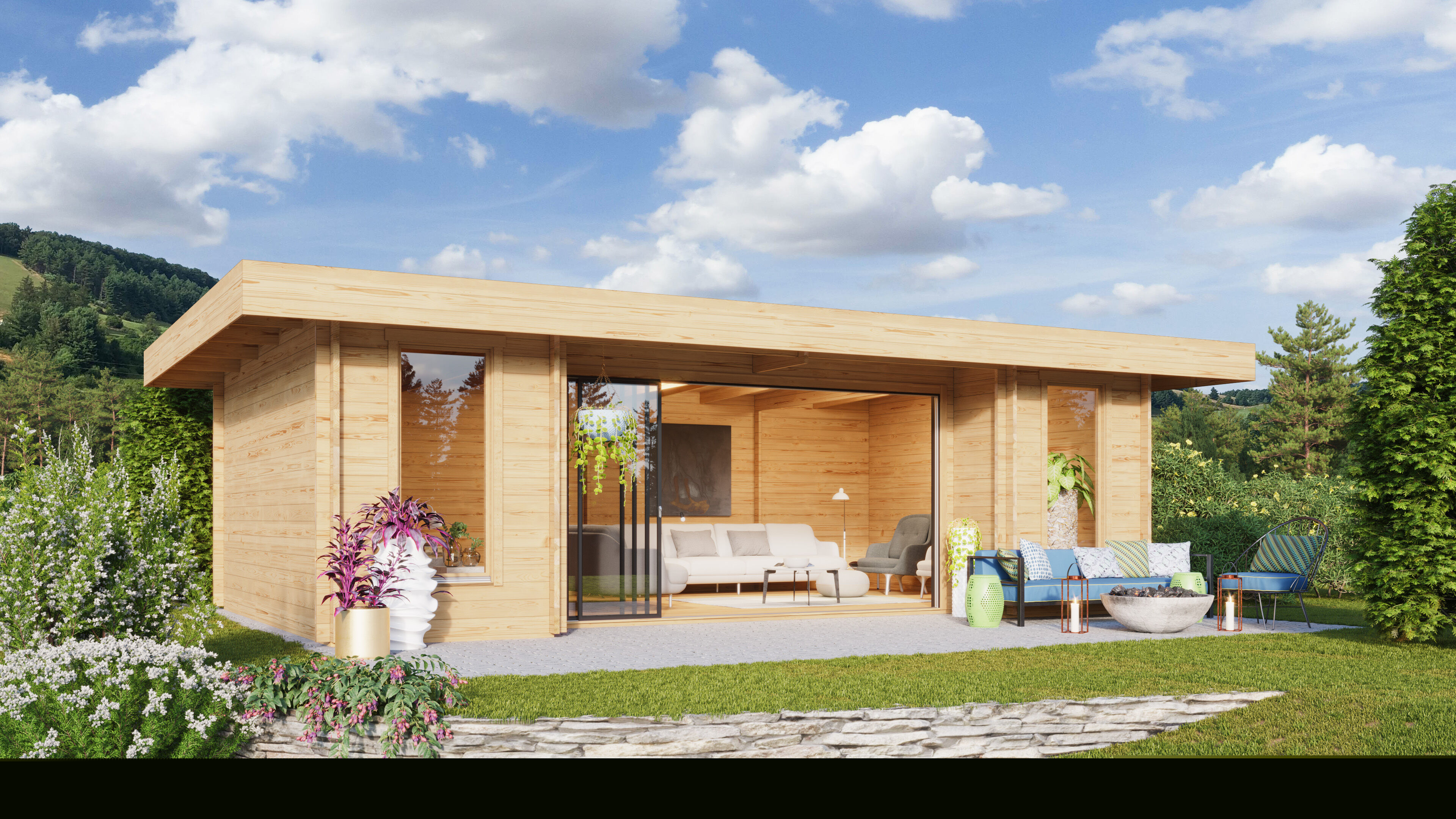 Fjordholz Gartenhaus Alu Concept 44 Q