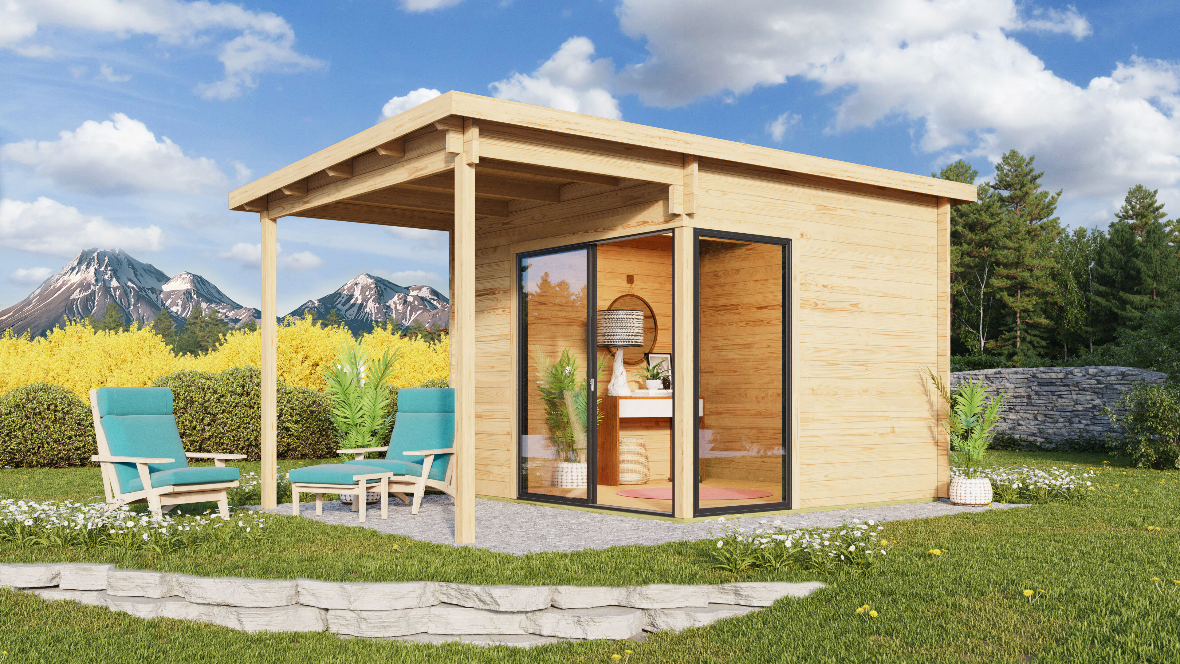 Fjordholz Gartenhaus Alu Concept 70 F