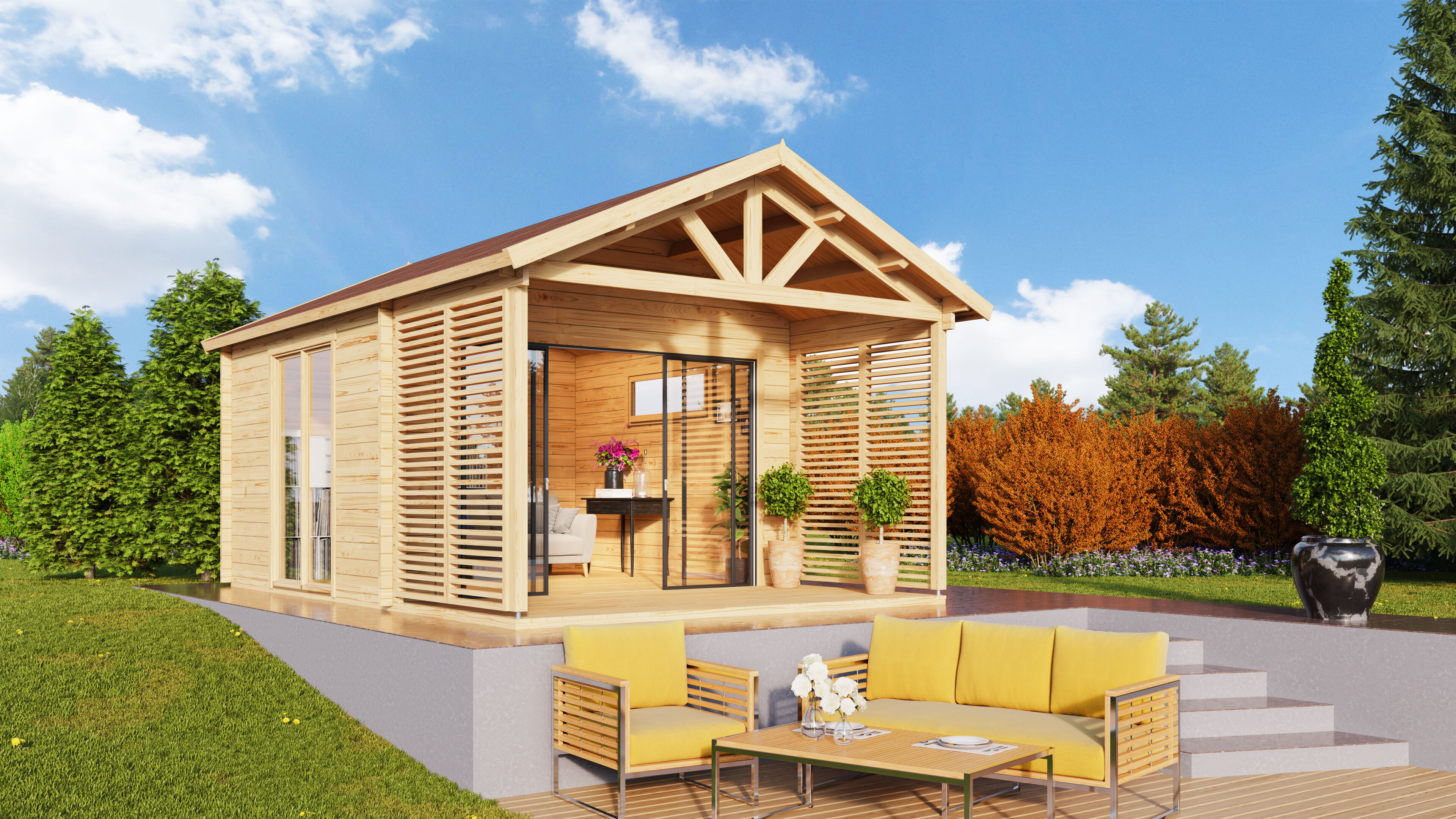 Fjordholz Gartenhaus Alu Concept Arosa 44 A