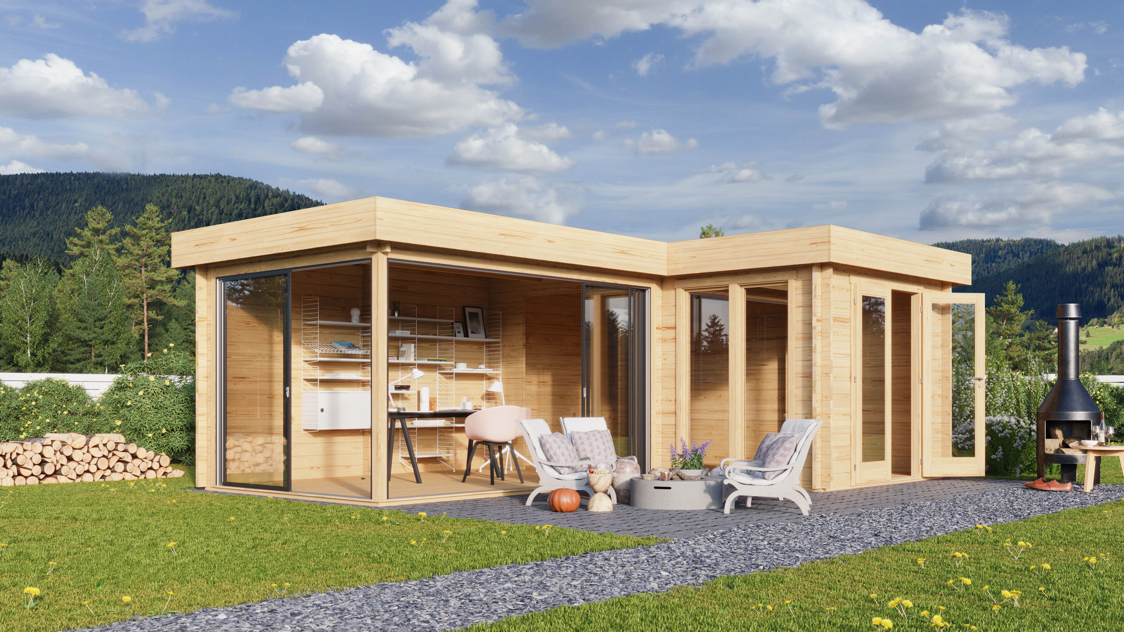 Fjordholz Gartenhaus Alu Concept Quinta 44