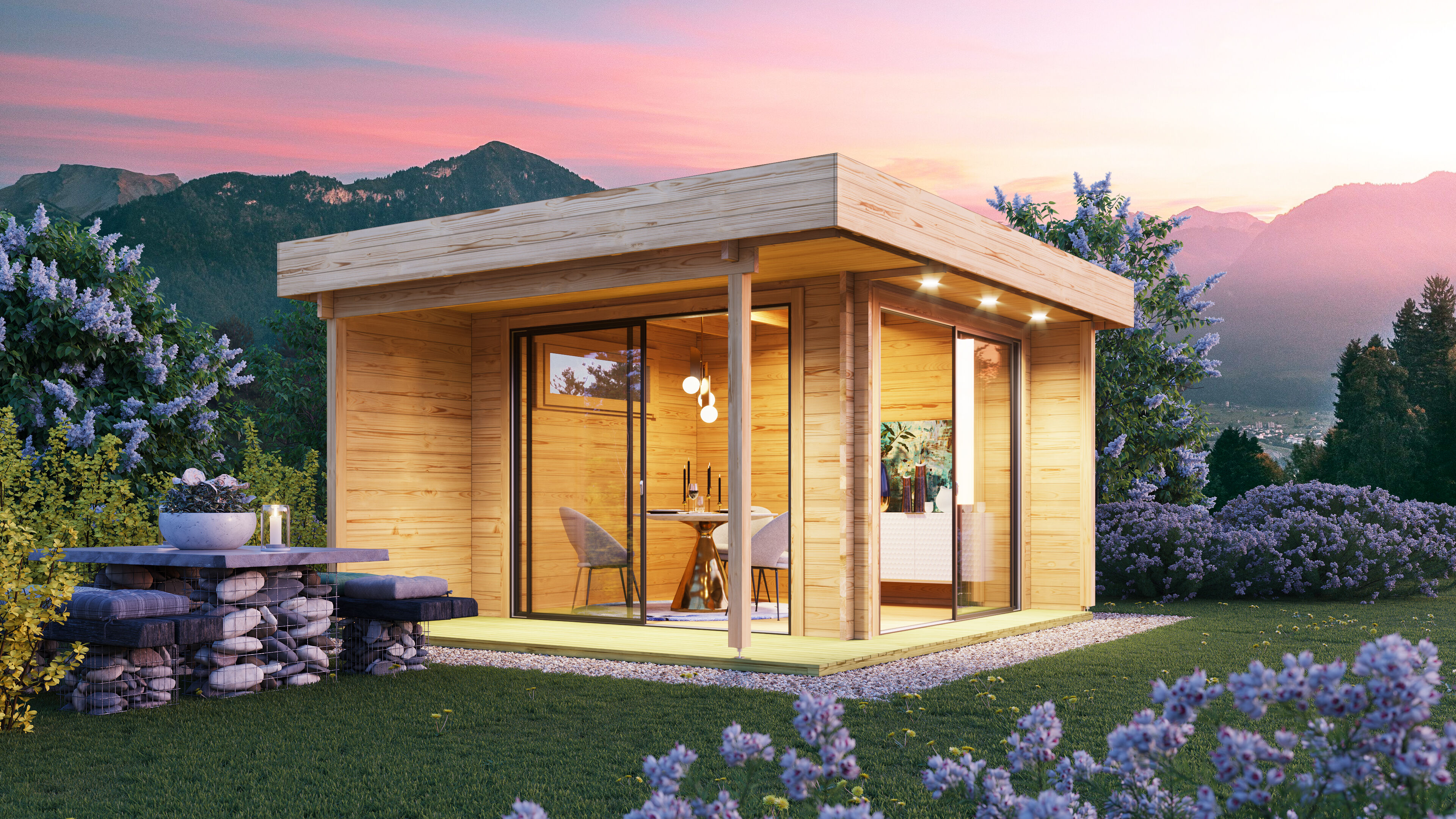 Fjordholz Gartenhaus Alu Concept Relax 44 D