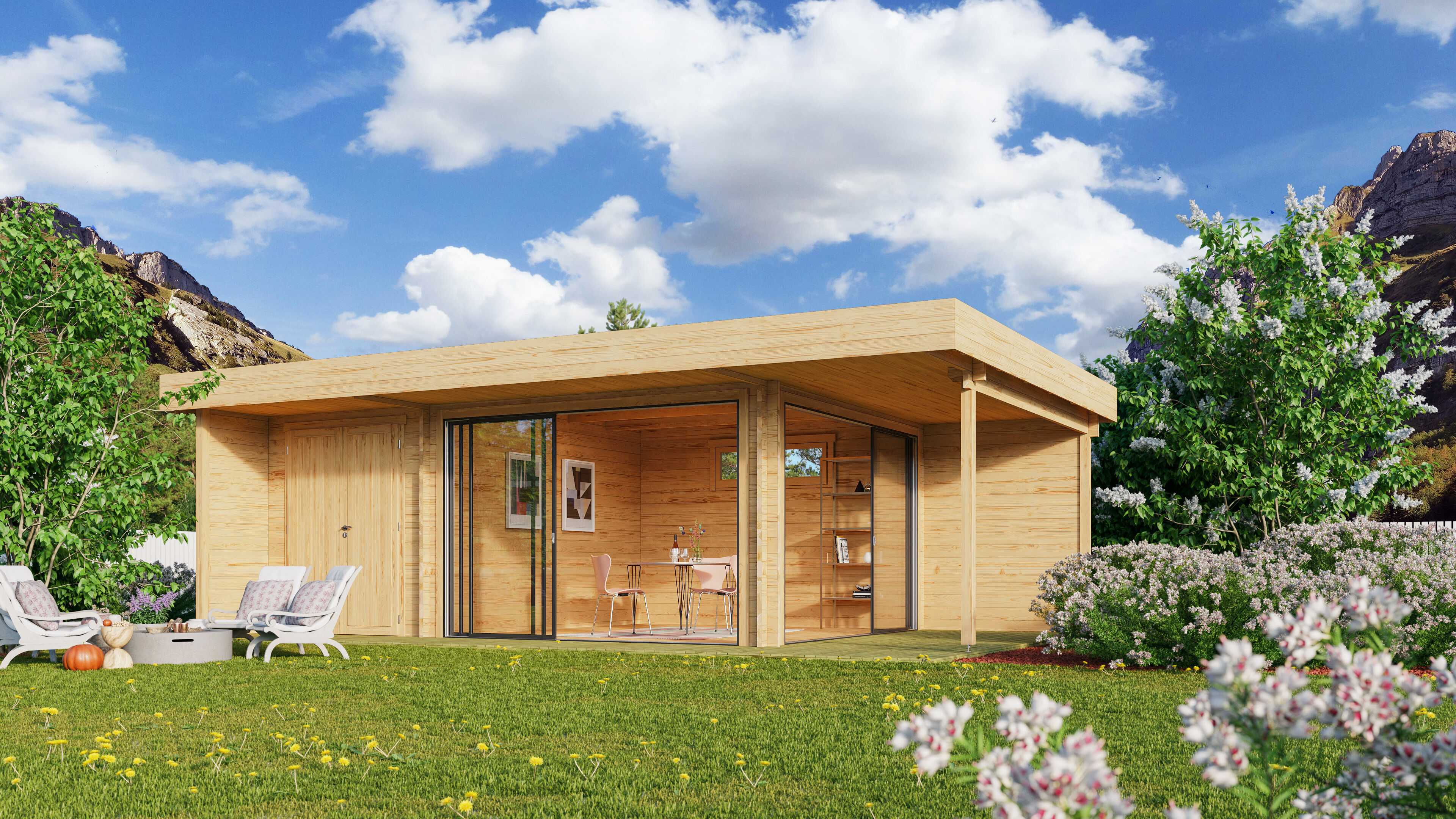 Fjordholz Gartenhaus Alu Concept Relax 70 C