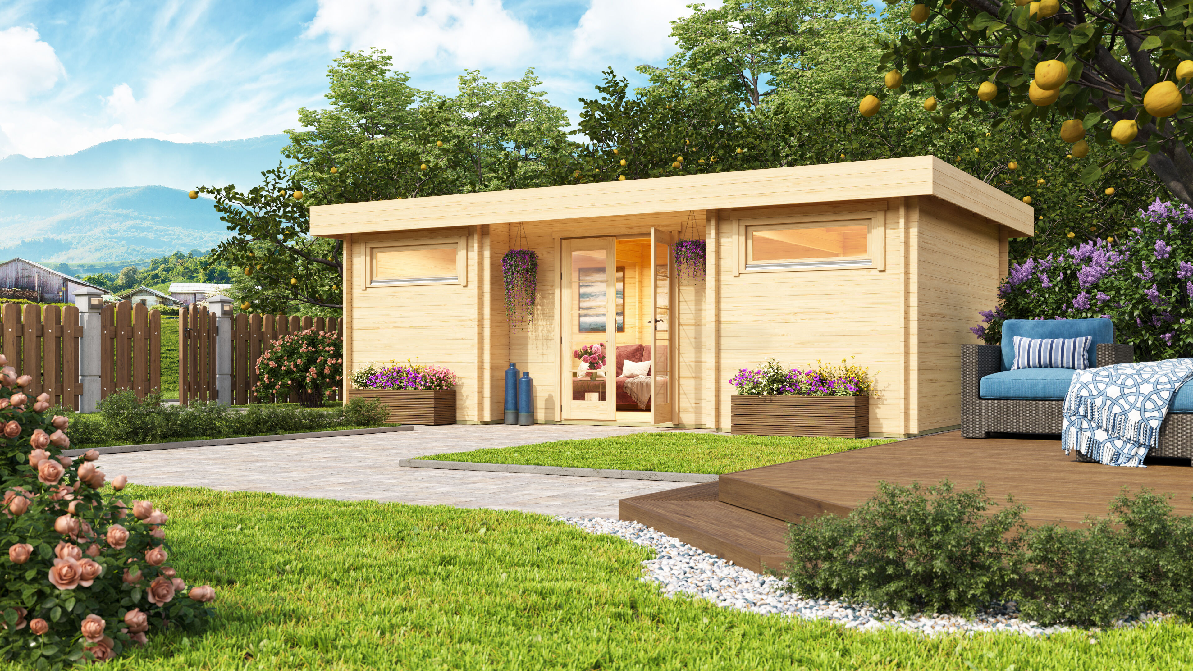 Fjordholz Gartenhaus Modell Aargau 70