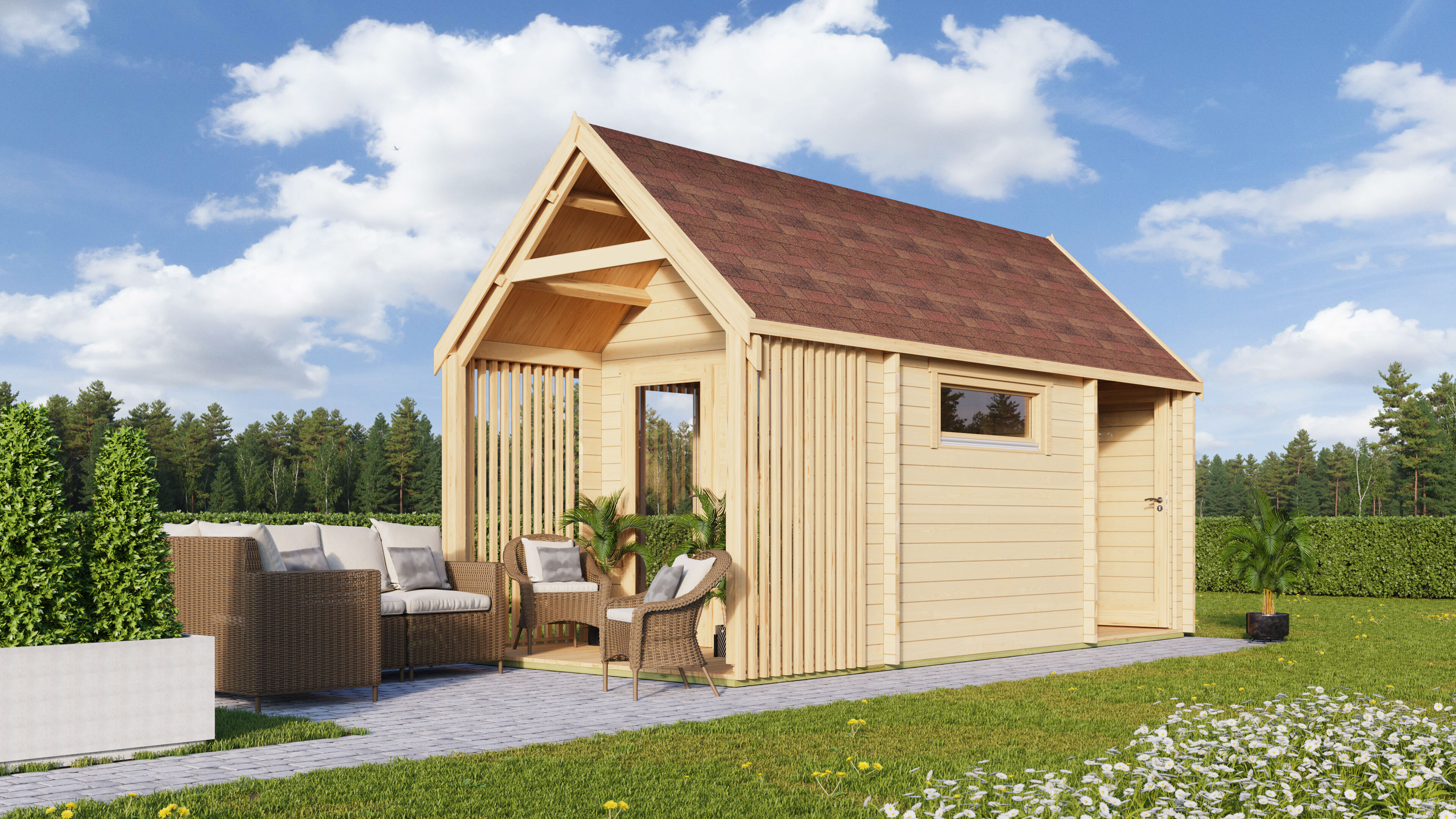 Fjordholz Gartenhaus Modell Alex 44