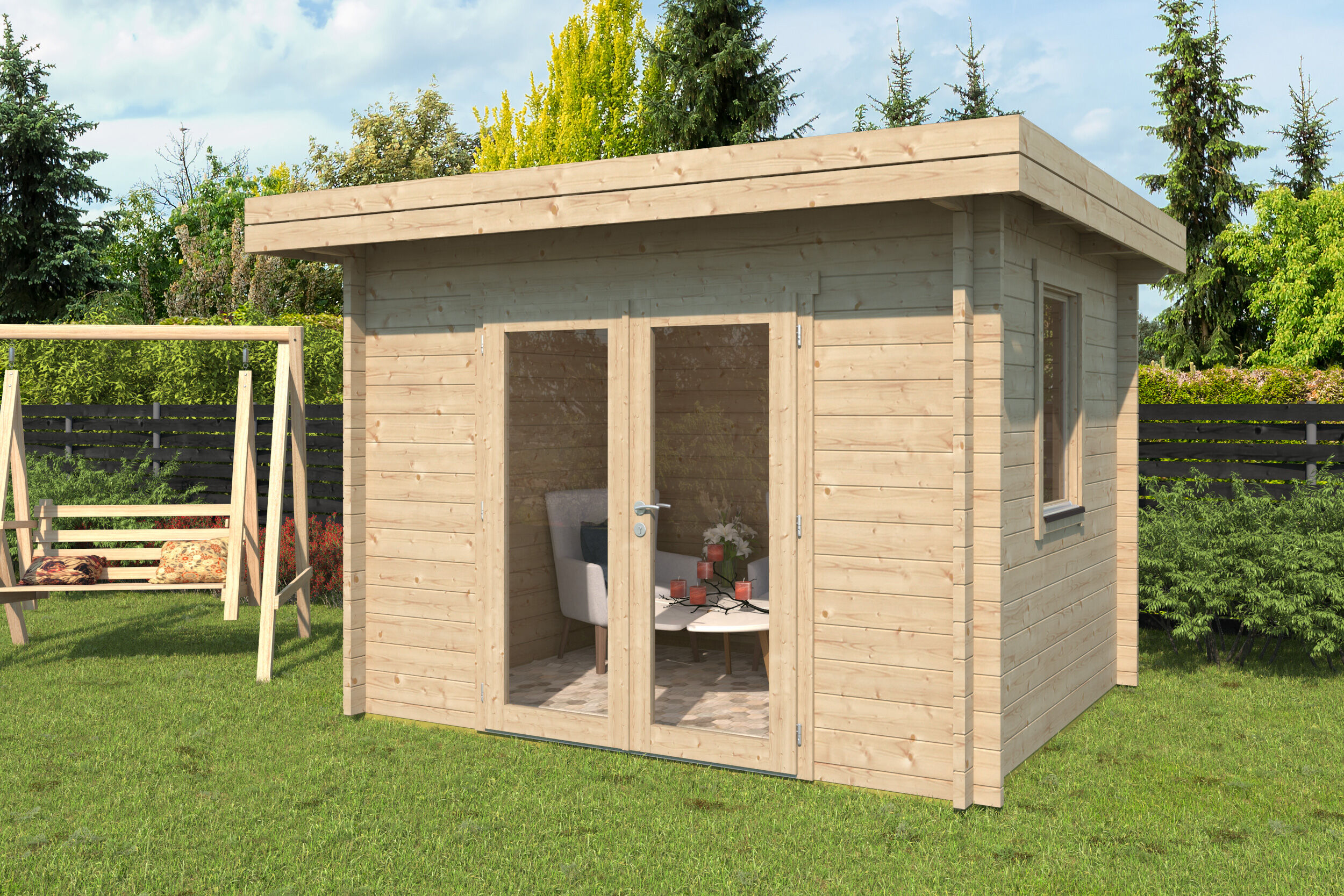 Fjordholz Gartenhaus Modell Baruda 44