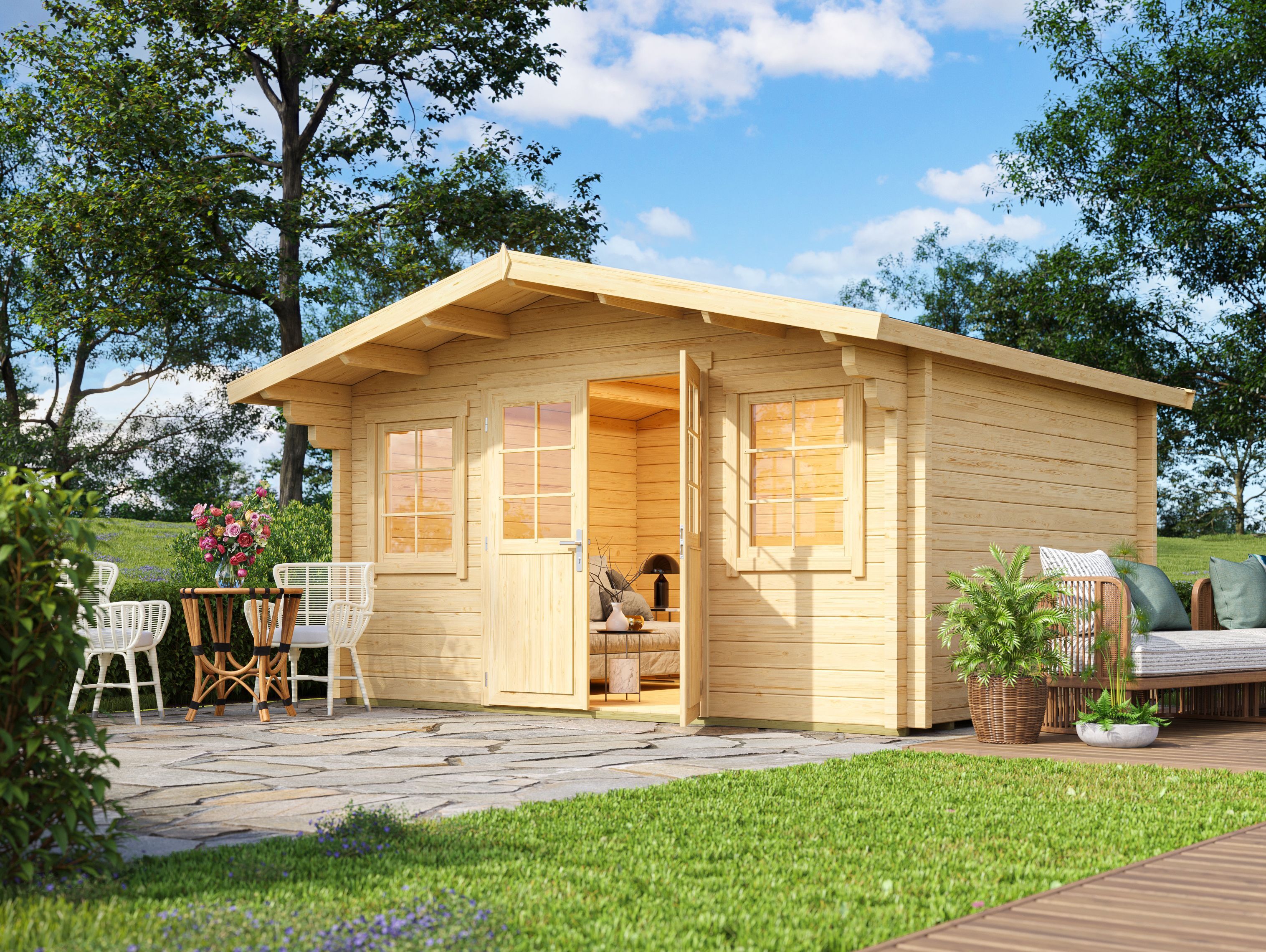 Fjordholz Gartenhaus Modell Berlin 70 B Classic