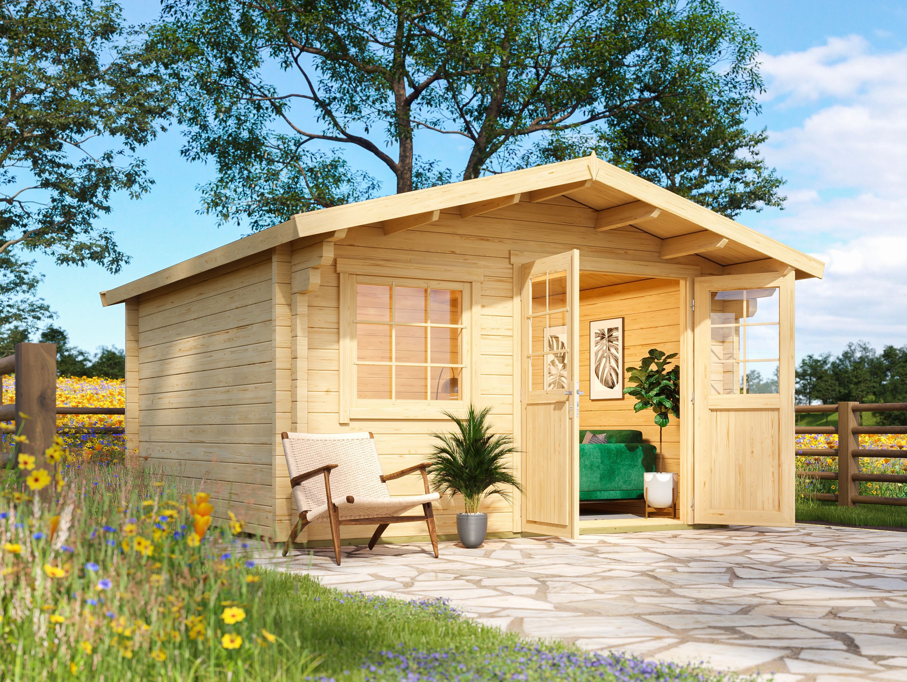 Fjordholz Gartenhaus Modell Berlin 70 C Classic