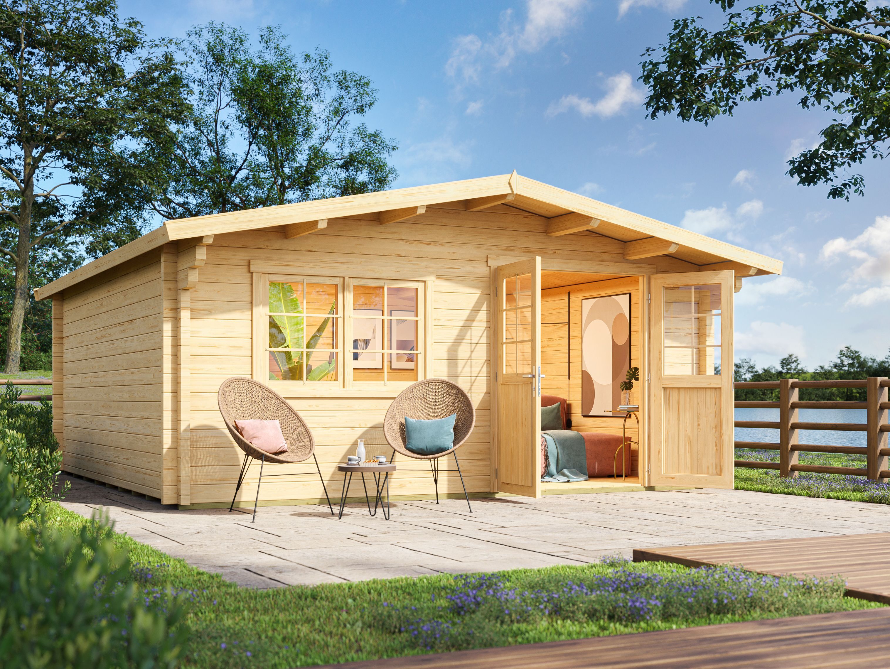 Fjordholz Gartenhaus Modell Berlin 70 D Classic