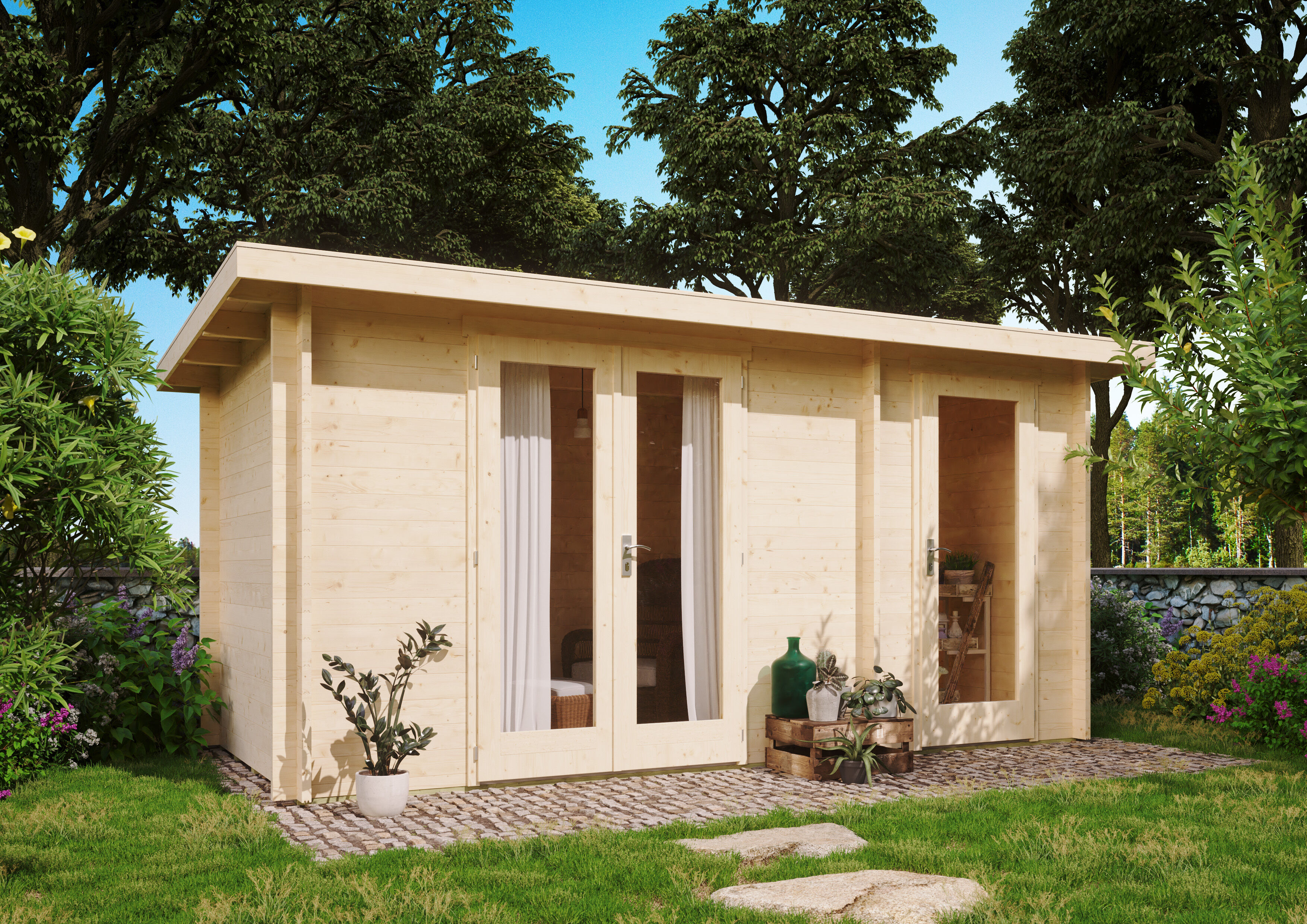 Fjordholz Gartenhaus Modell Carin 44 A