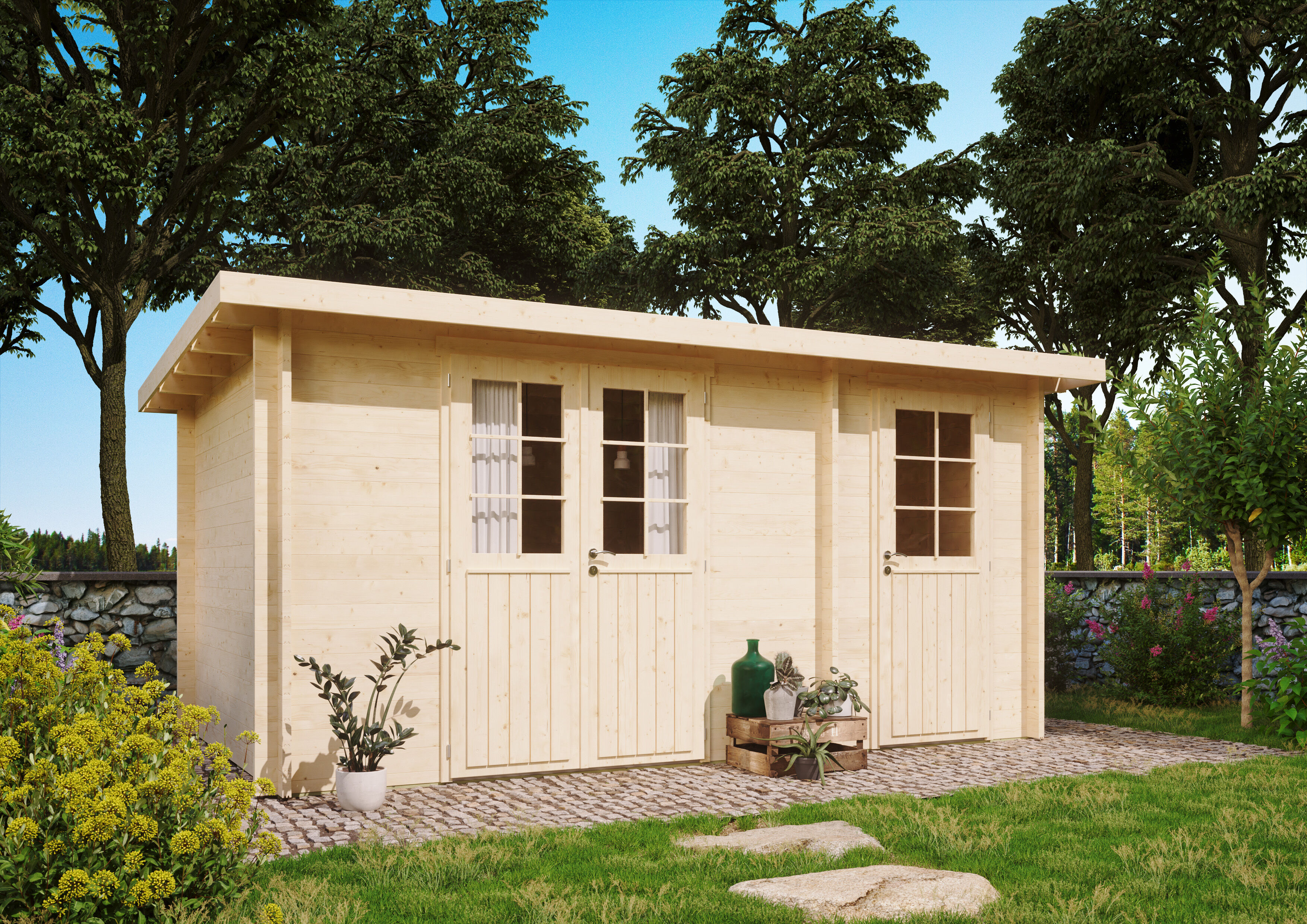 Fjordholz Gartenhaus Modell Carin 44 B