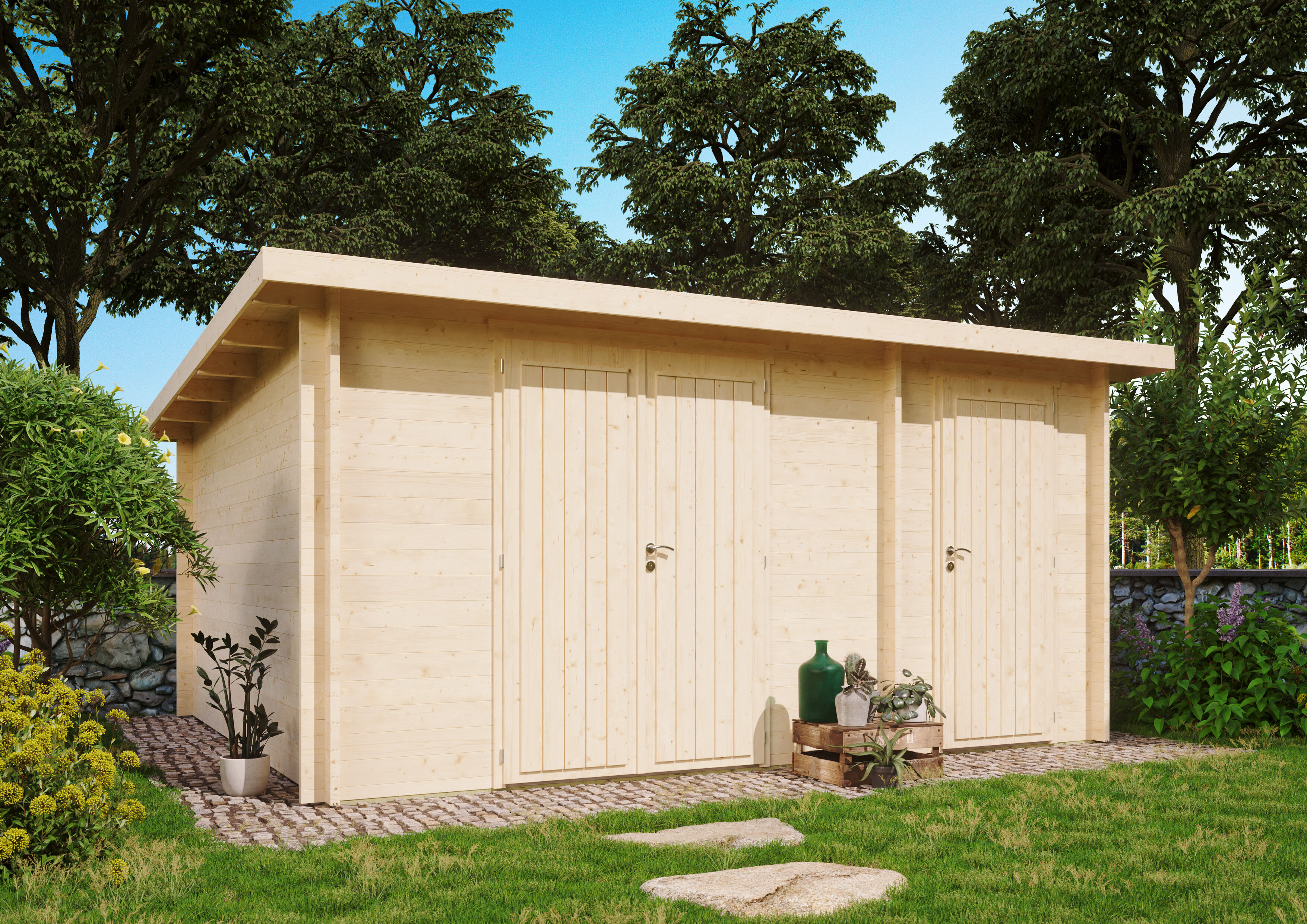 Fjordholz Gartenhaus Modell Carin 44 D