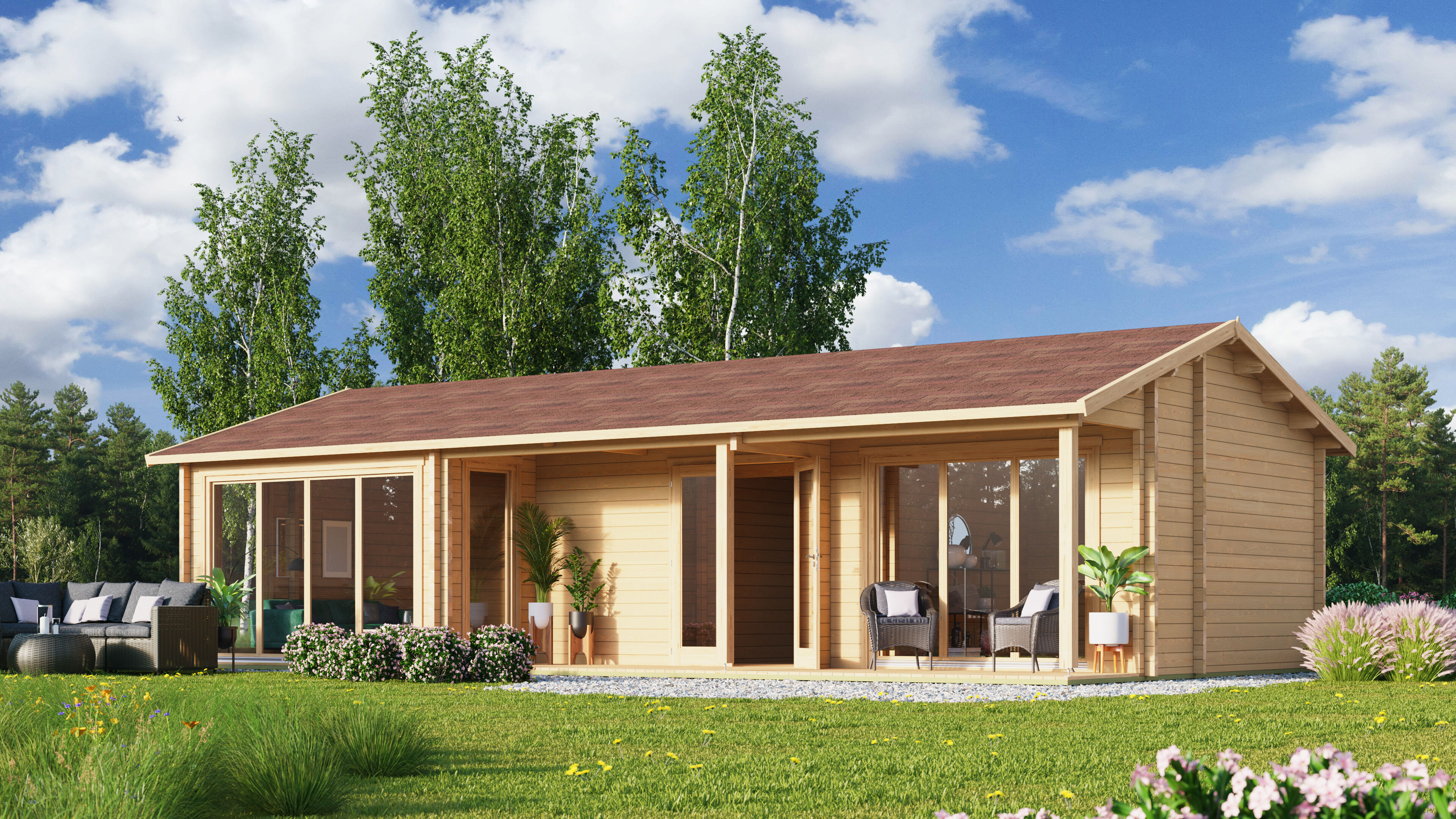 Fjordholz Gartenhaus Modell Casablanca 70