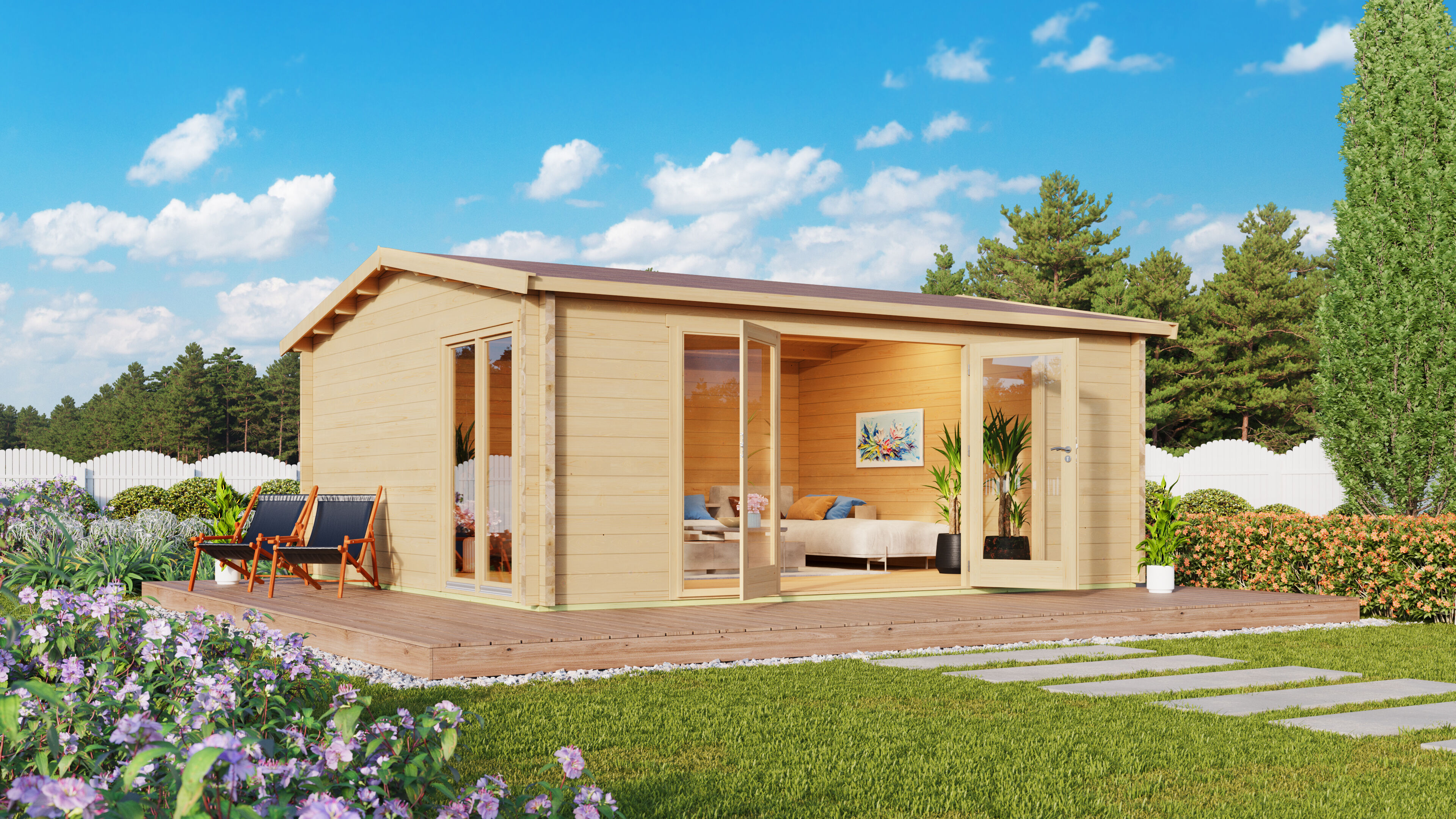 Fjordholz Gartenhaus Modell Davos 44 B