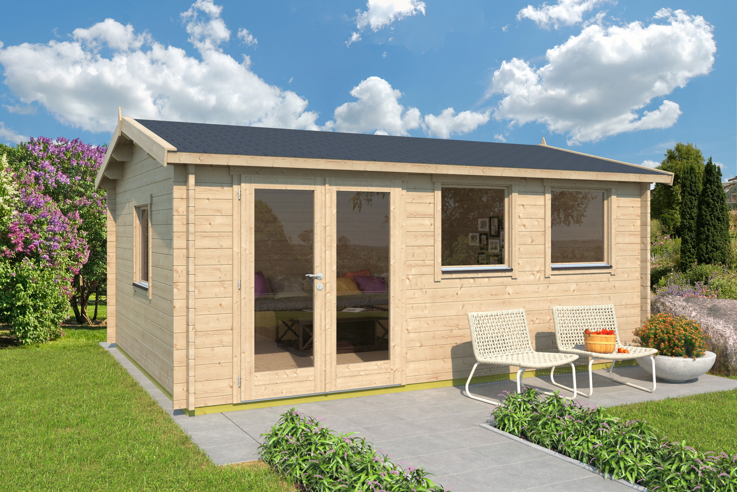 Fjordholz Gartenhaus Modell Davos 70 A