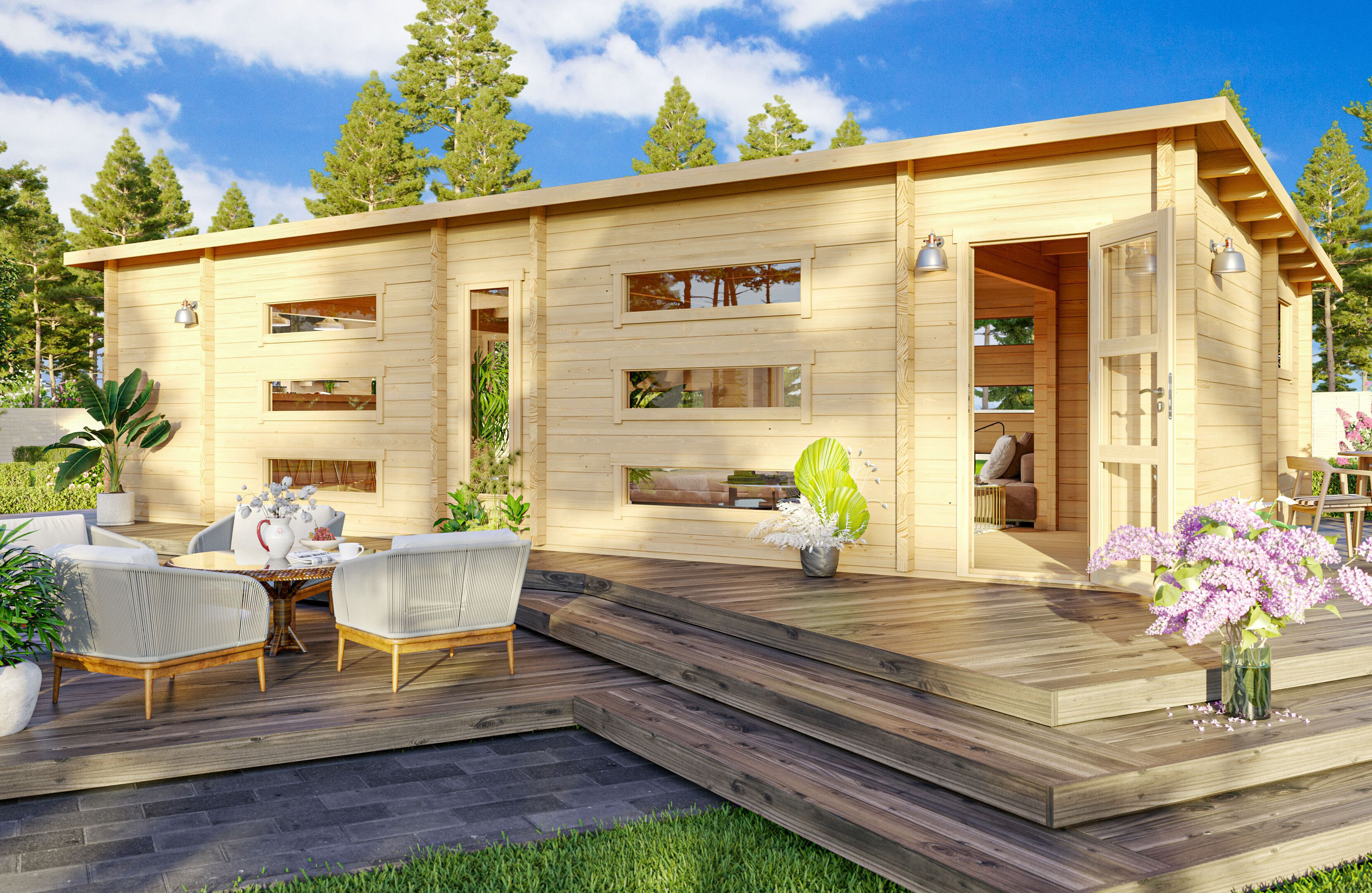 Fjordholz Gartenhaus Modell Dundee 90 B