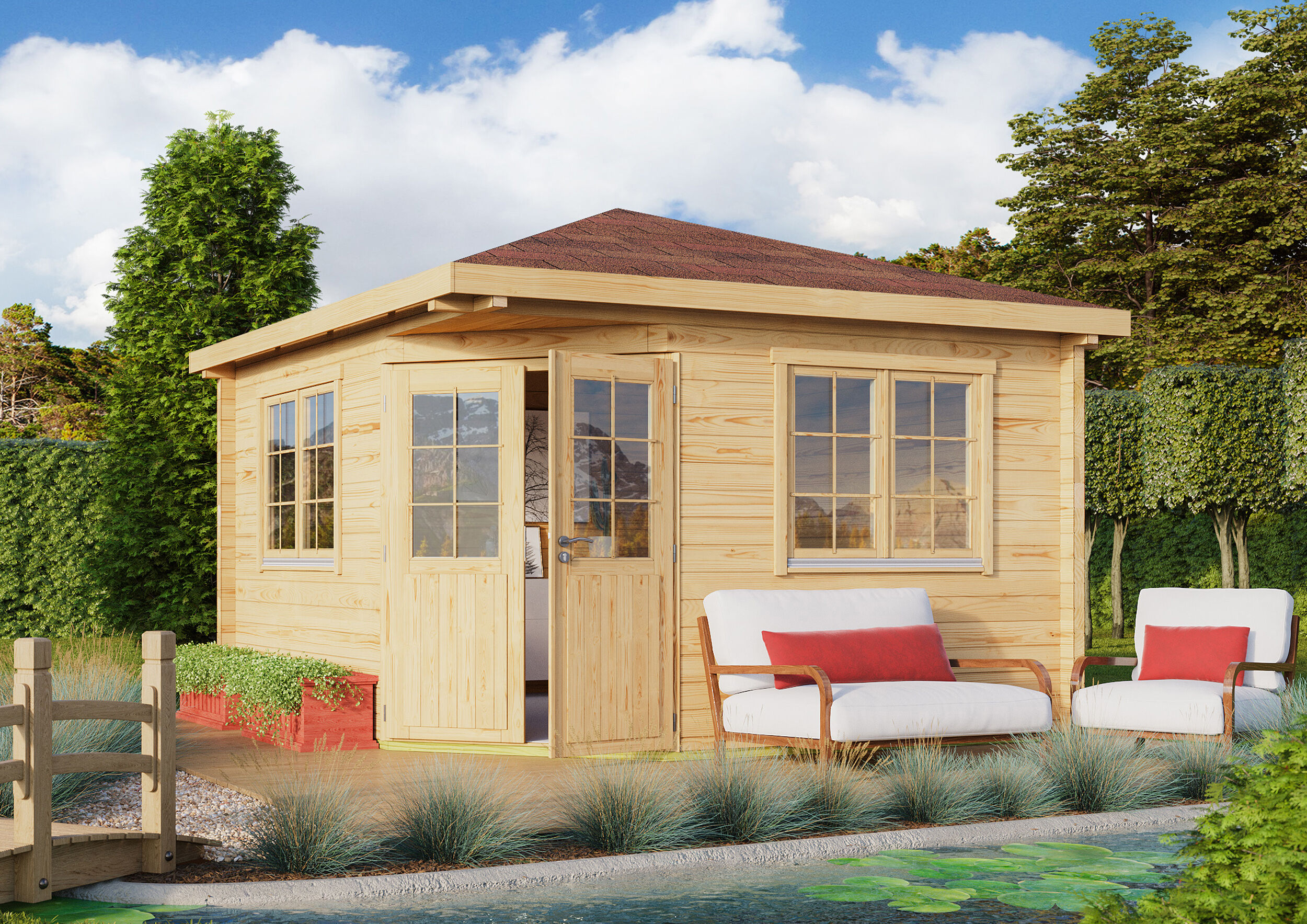 Fjordholz Gartenhaus Modell Fargo 70 A