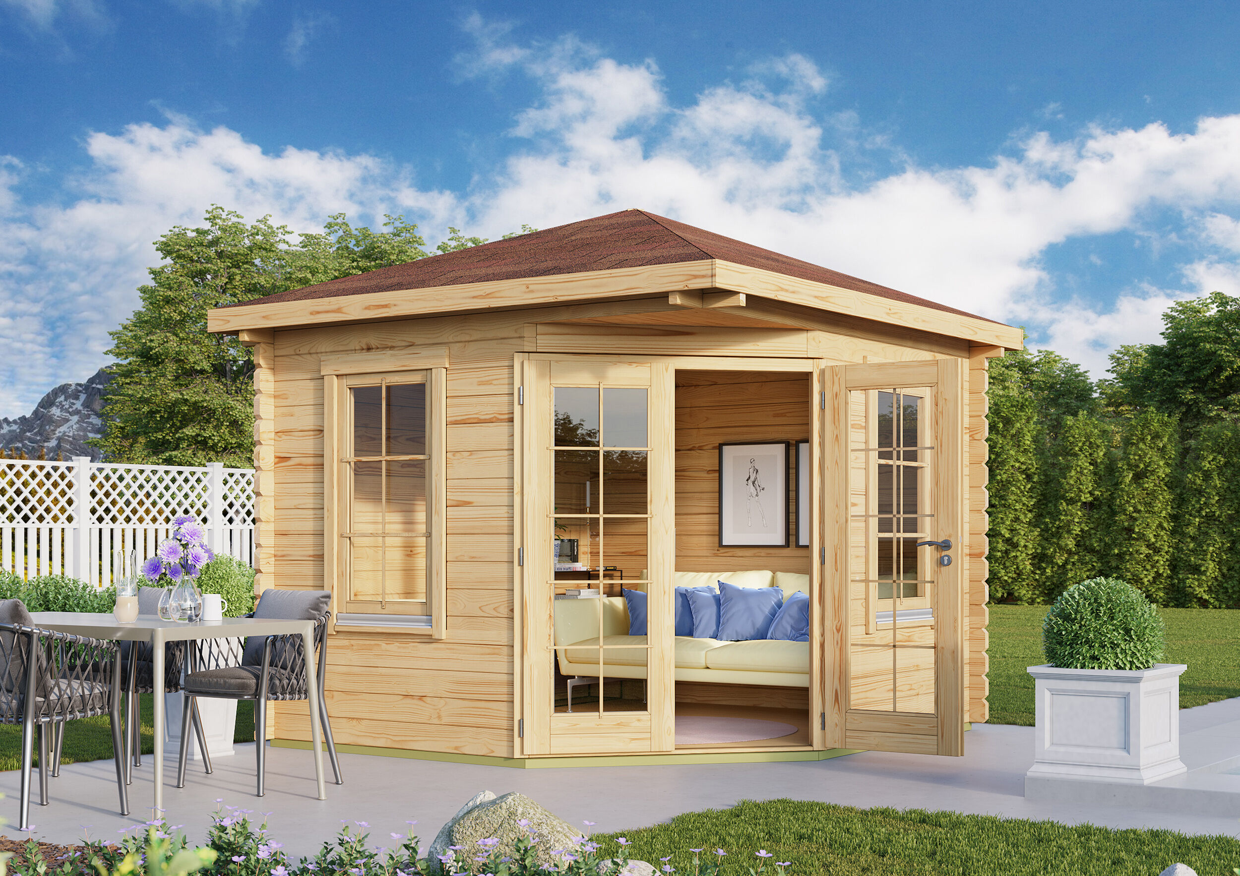 Fjordholz Gartenhaus Modell Fico 44