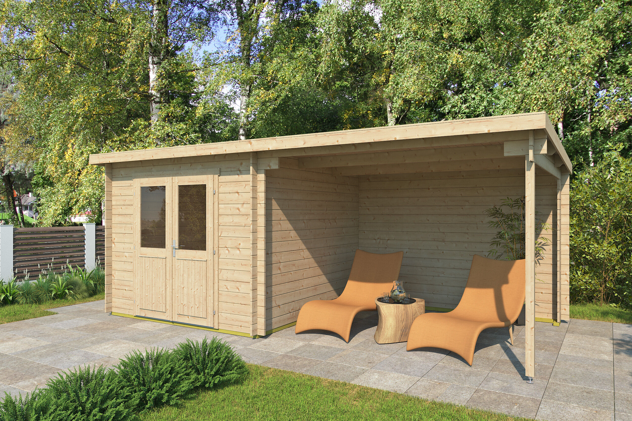 Fjordholz Gartenhaus Modell Gent 28 A