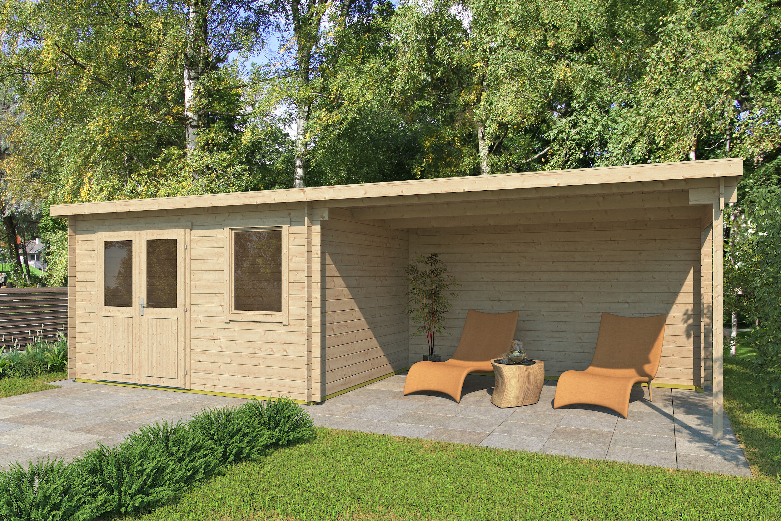 Fjordholz Gartenhaus Modell Gent 28 C