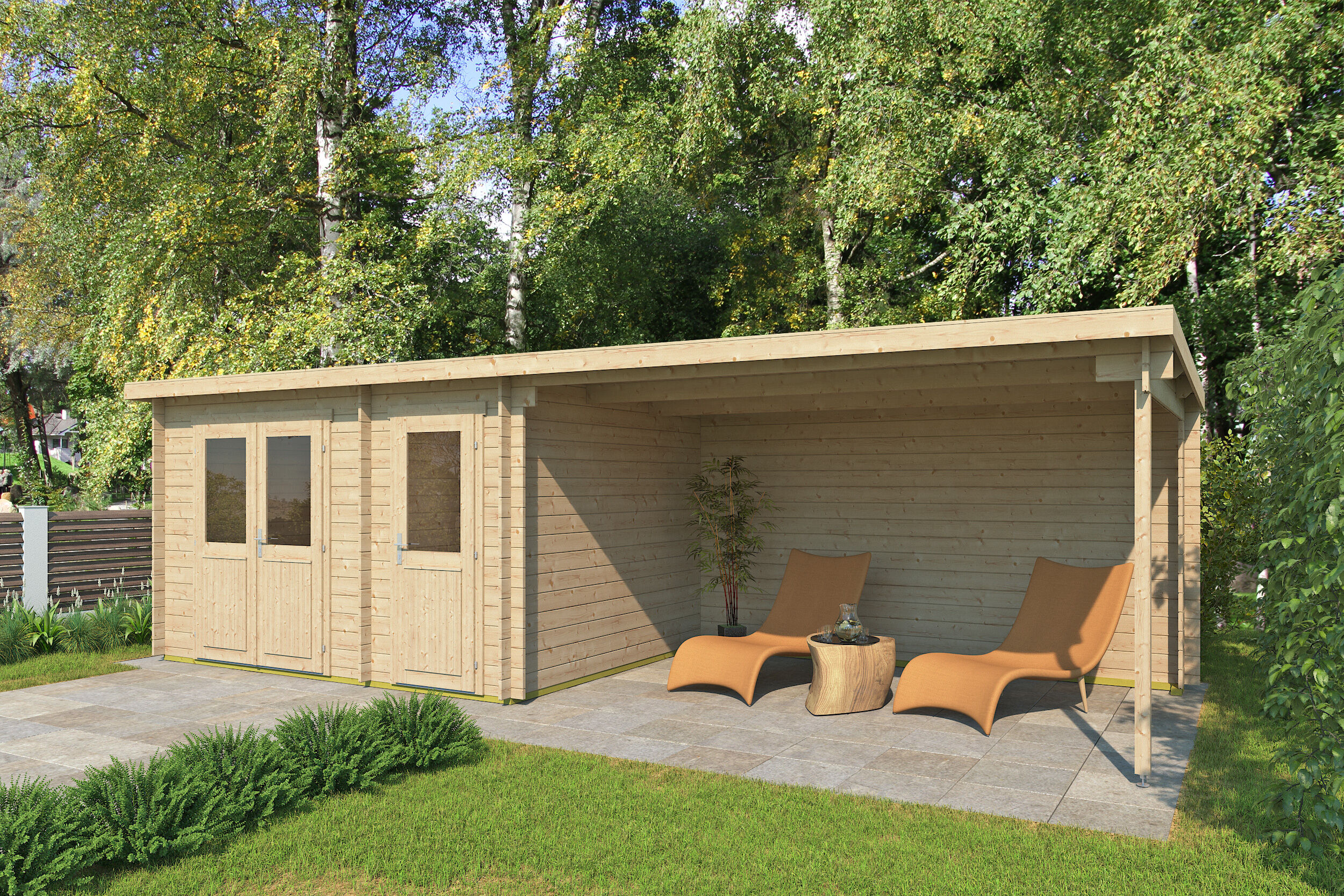 Fjordholz Gartenhaus Modell Gent 28 D