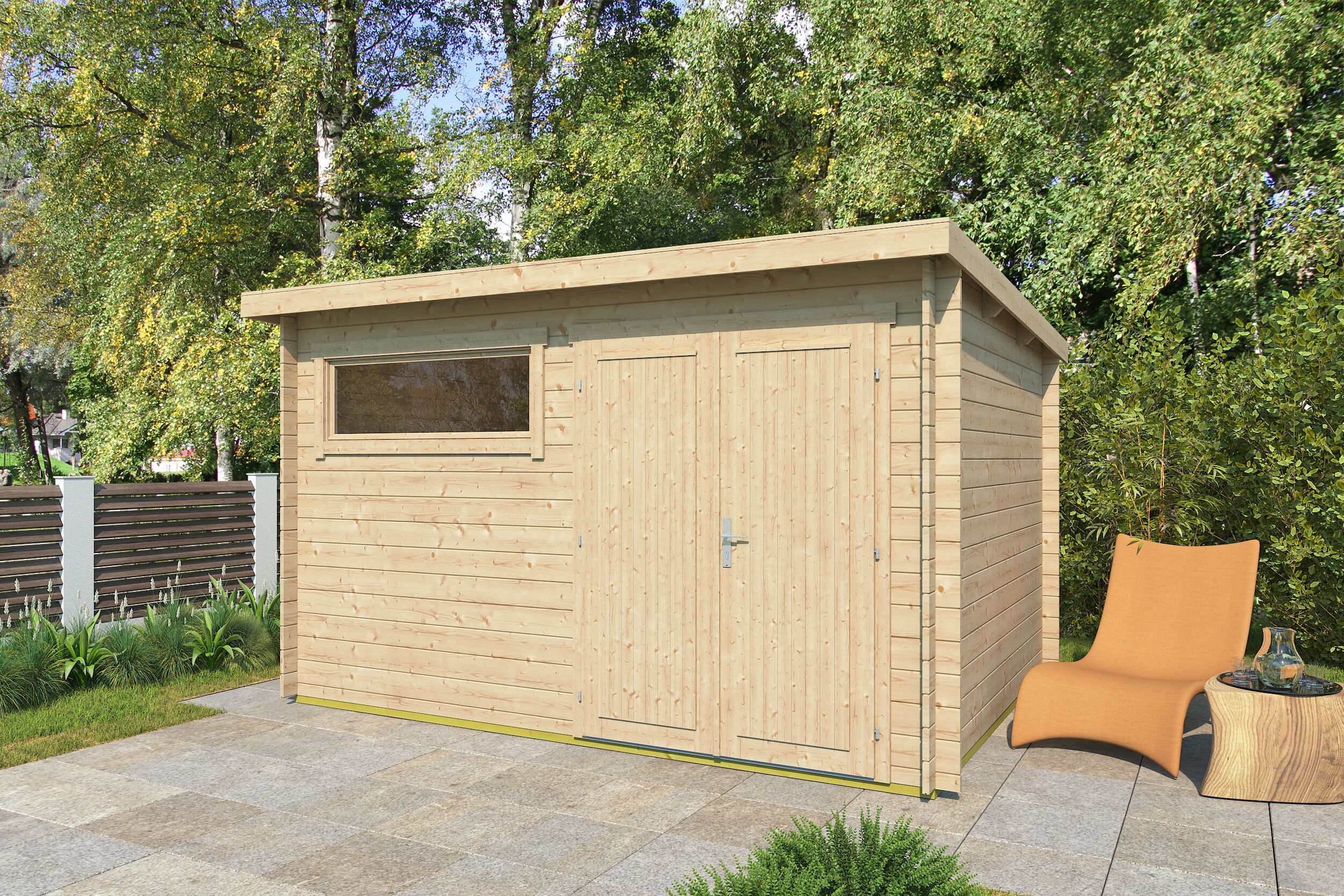 Fjordholz Gartenhaus Modell Gent 28 E
