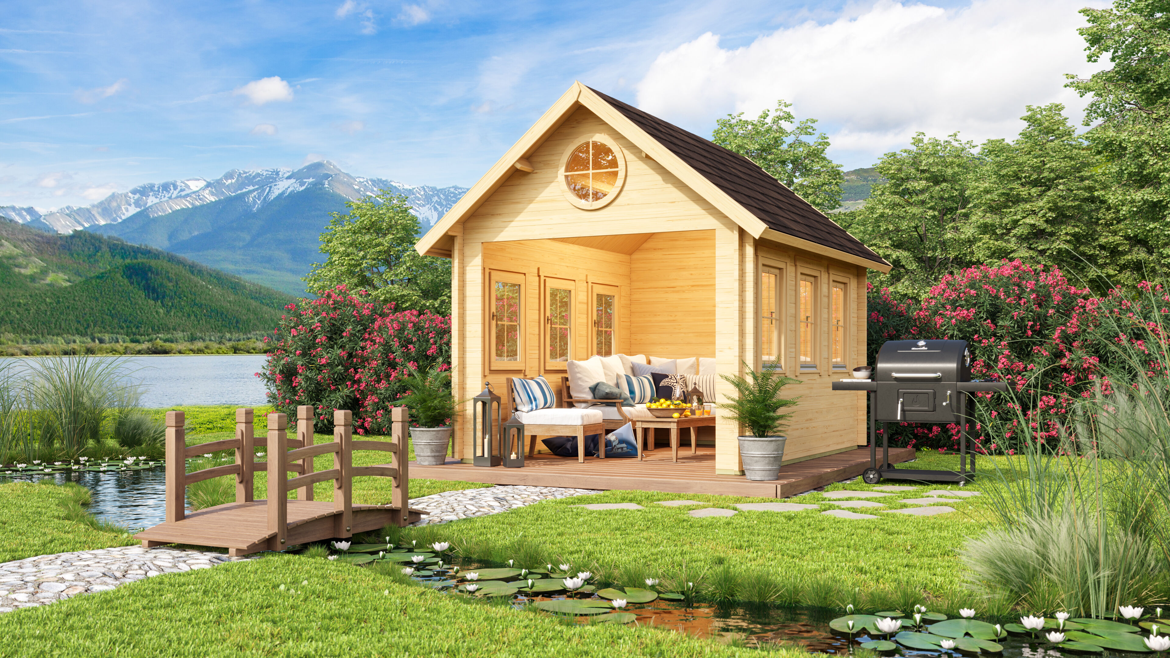Fjordholz Gartenhaus Modell Glarus 70