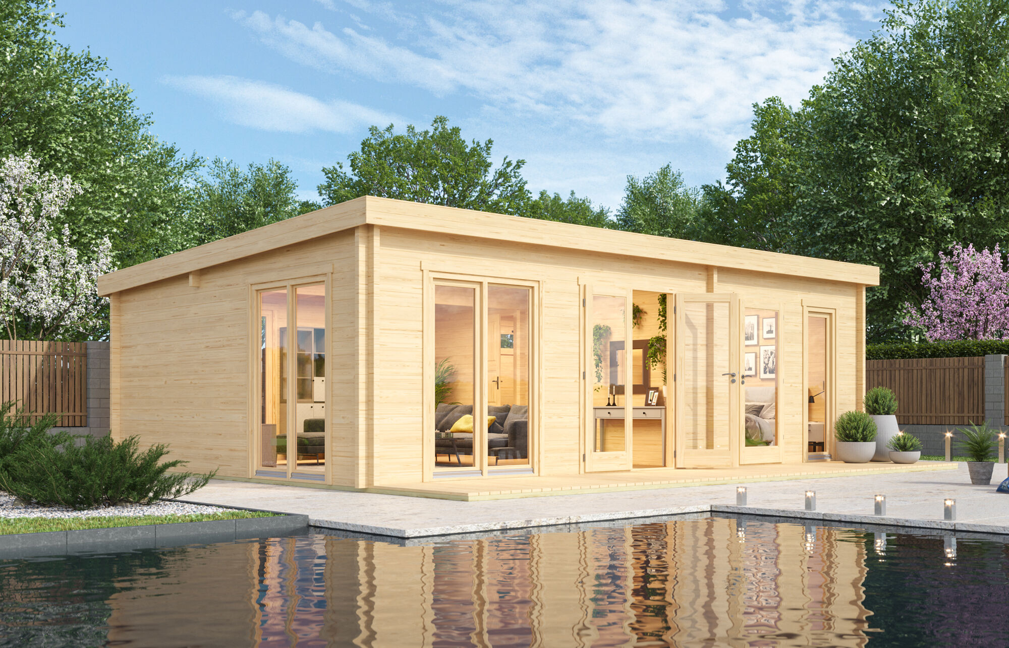 Fjordholz Gartenhaus Modell Henning 44