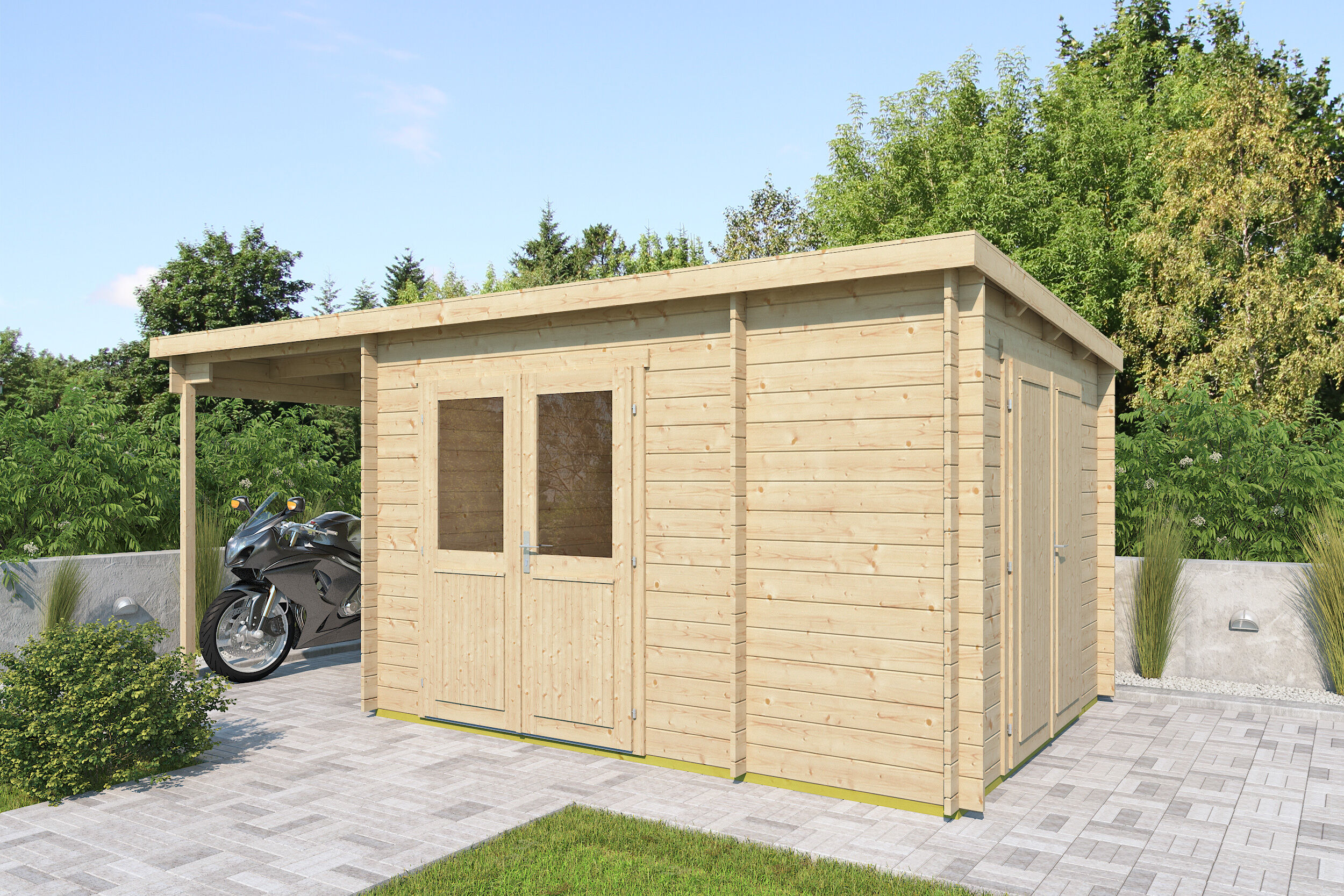 Fjordholz Gartenhaus Modell Hobe 28 B