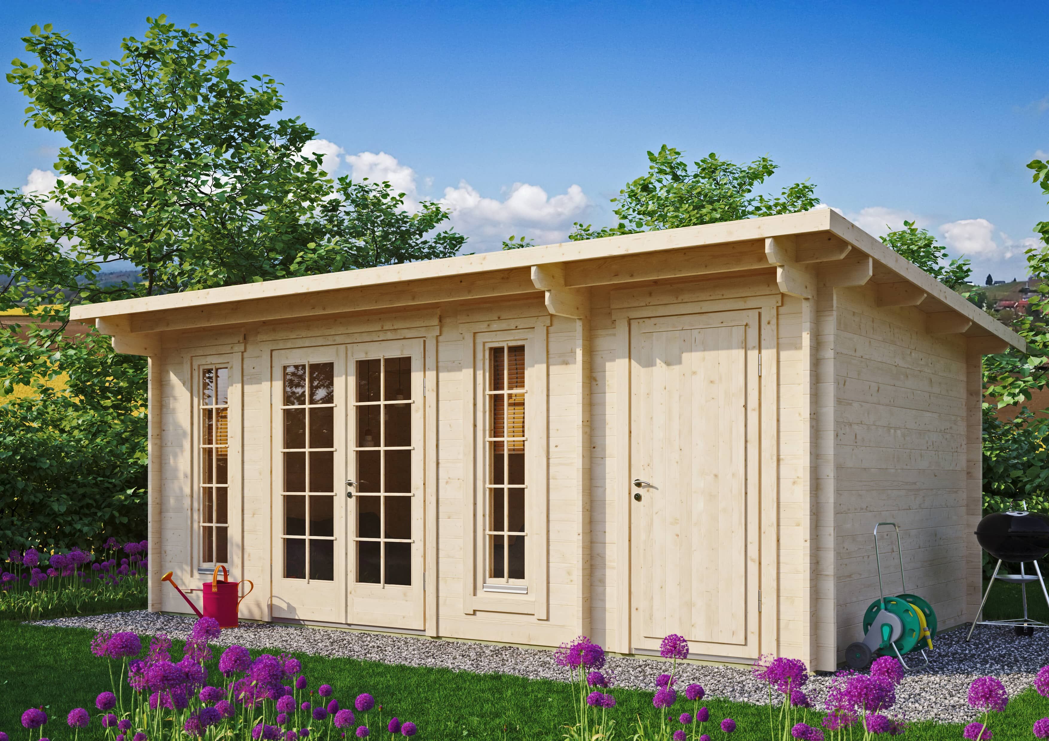 Fjordholz Gartenhaus Modell Jacob 44 B mit Abstell